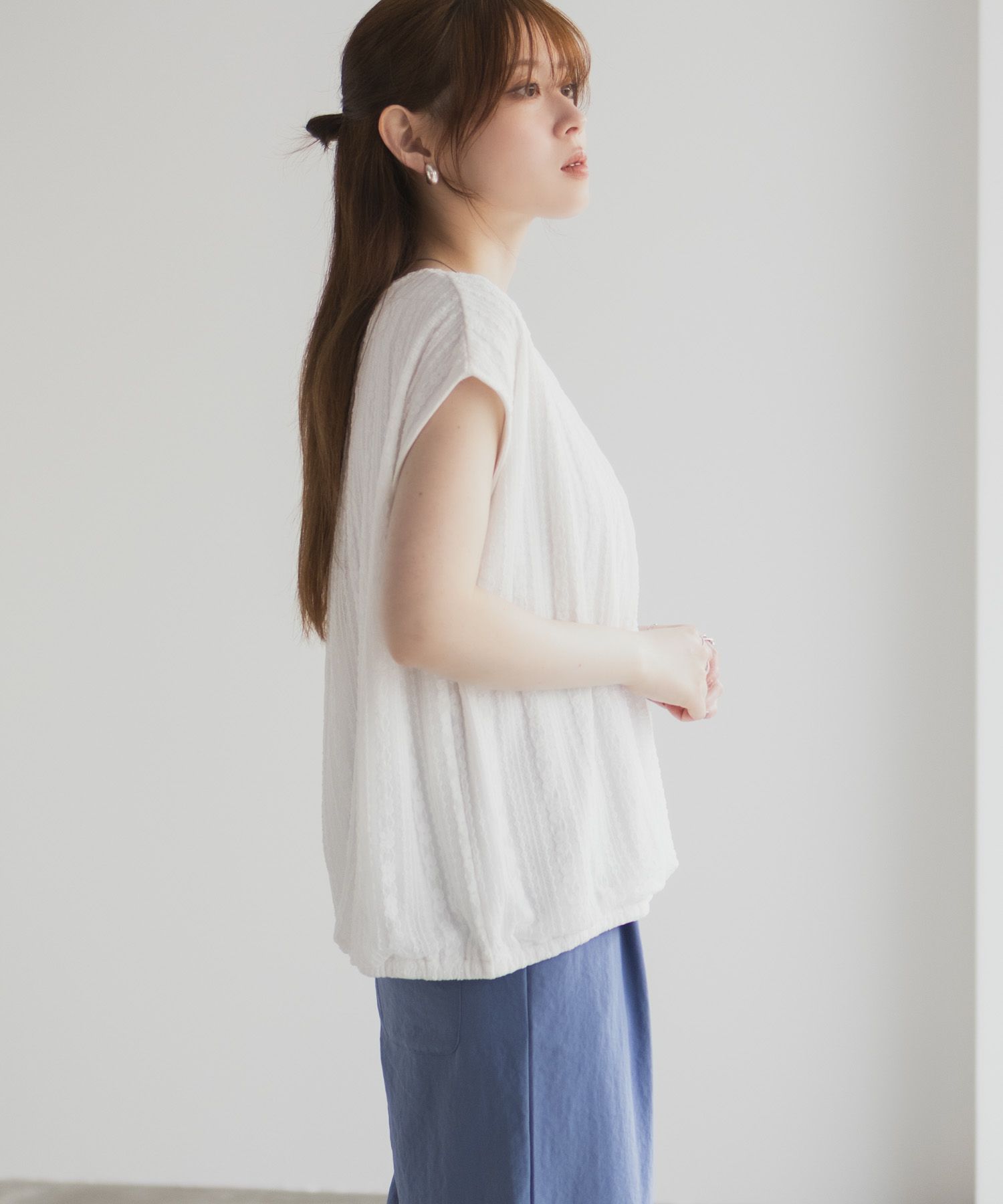 HusHusH レースバルーンフレンチTシャツ レディース ネコポス 対応商品