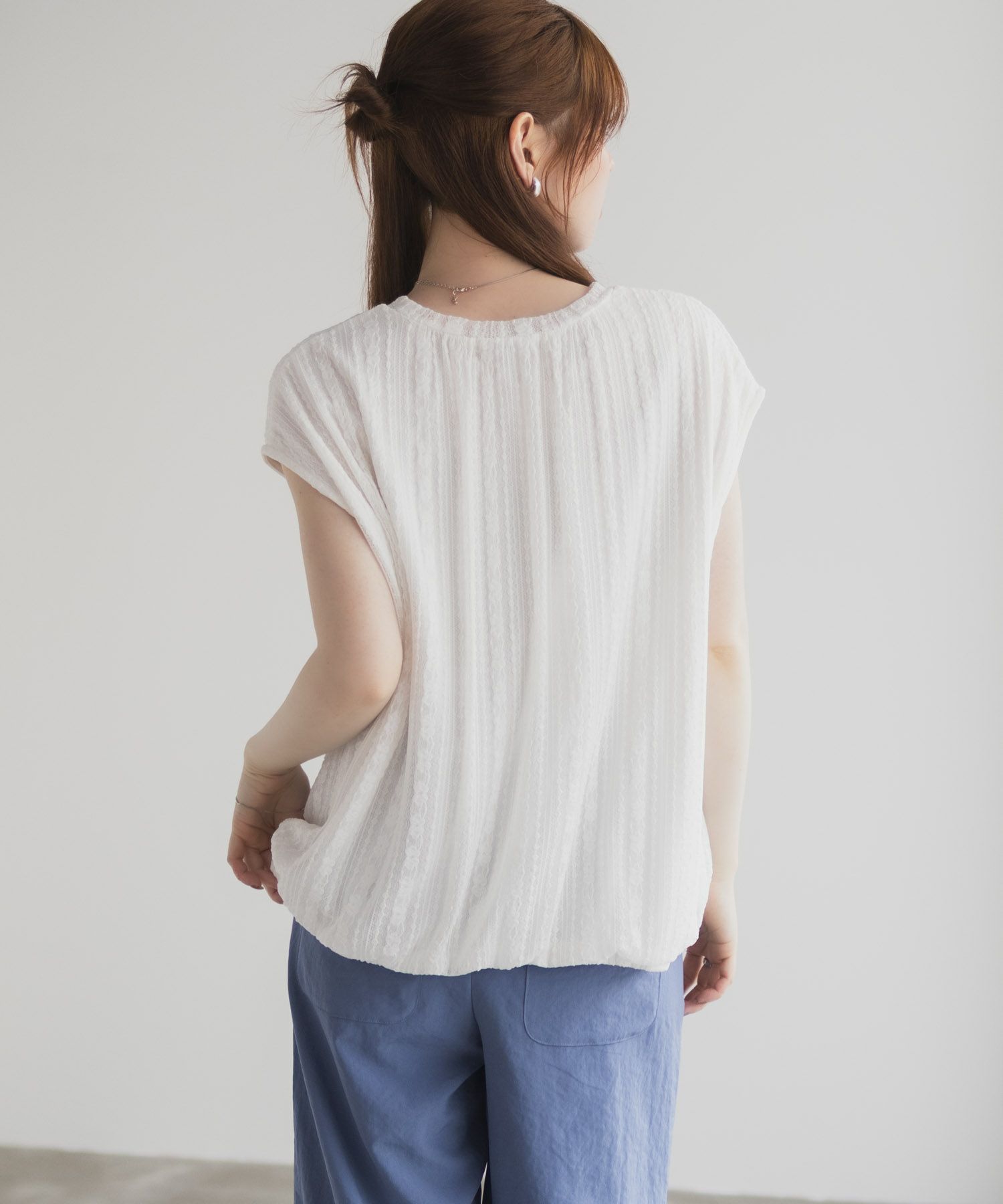 HusHusH  レースバルーンフレンチTシャツ レディース メール便 対応商品商品サムネイル-8