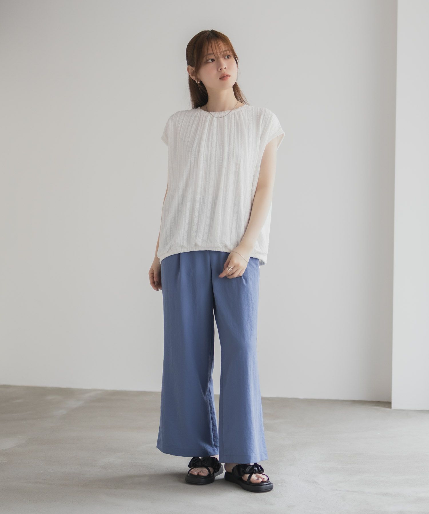 HusHusH レースバルーンフレンチTシャツ レディース メール便 対応商品商品画像-9