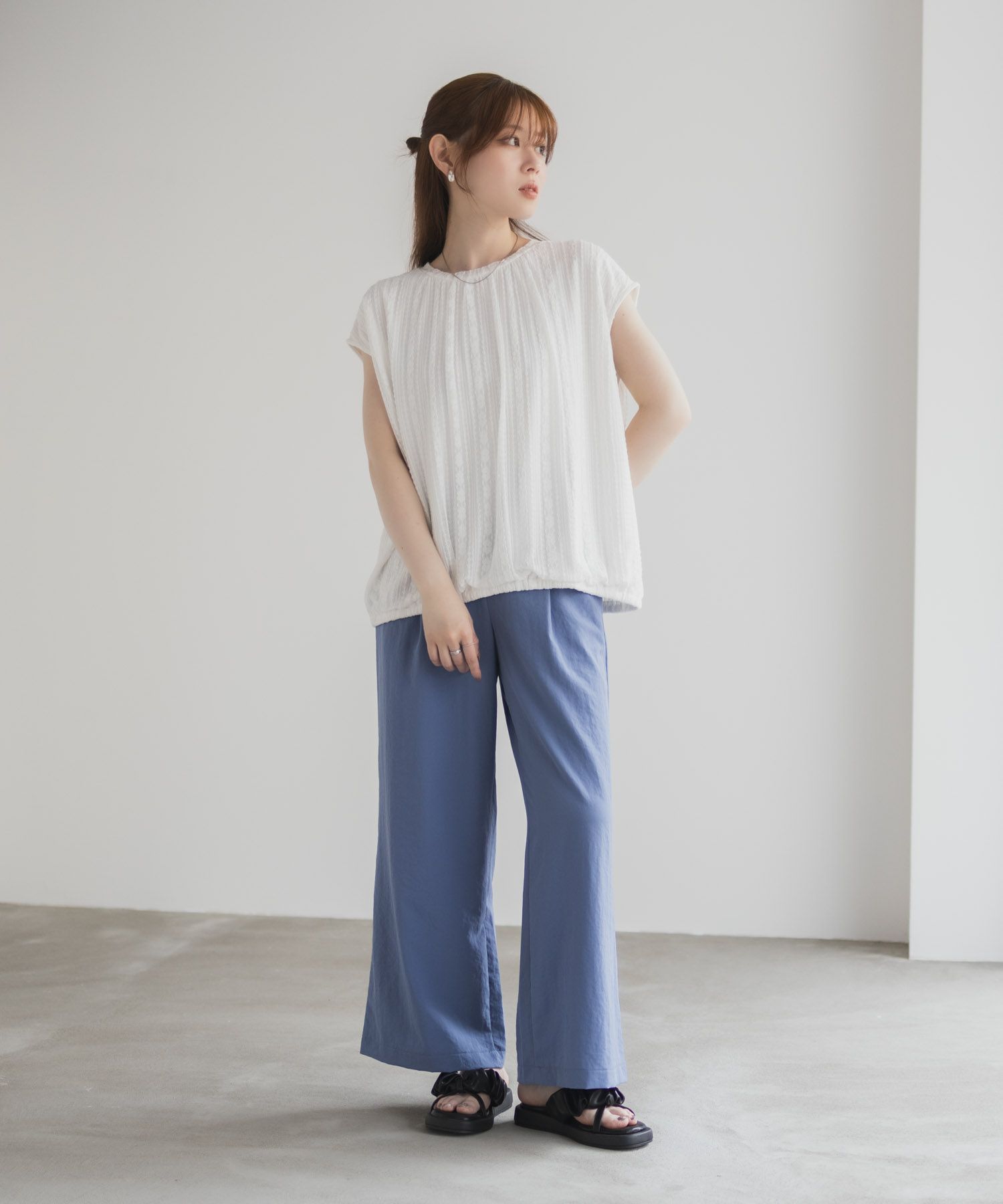 HusHusH レースバルーンフレンチTシャツ レディース メール便 対応商品商品画像-10