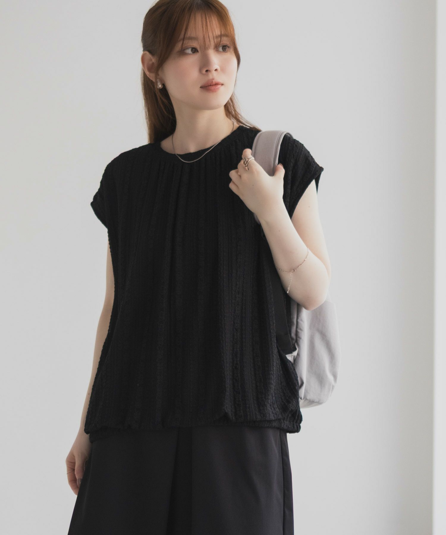 HusHusH  レースバルーンフレンチTシャツ レディース メール便 対応商品商品サムネイル-13