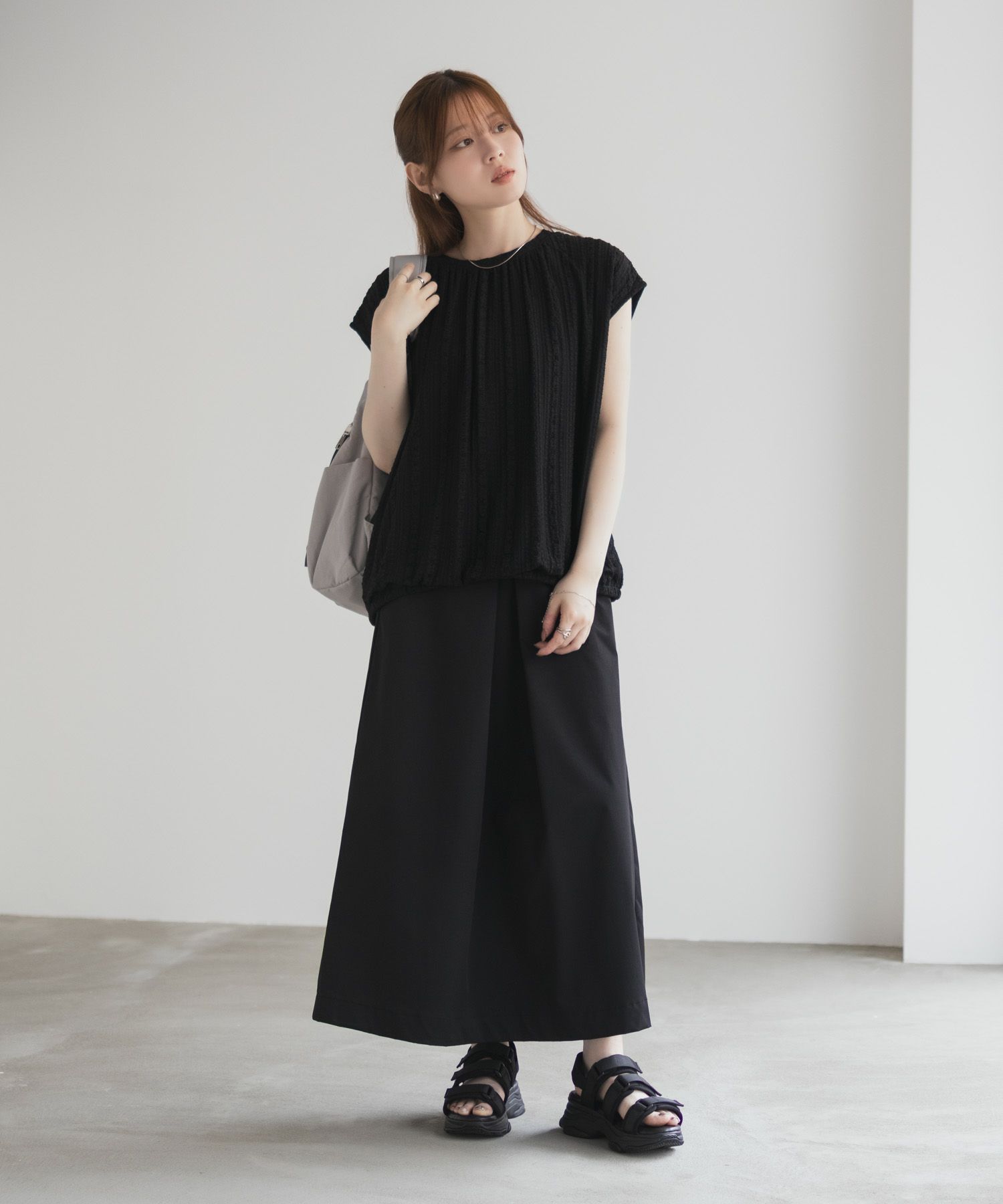 HusHusH レースバルーンフレンチTシャツ レディース メール便 対応商品商品画像-15