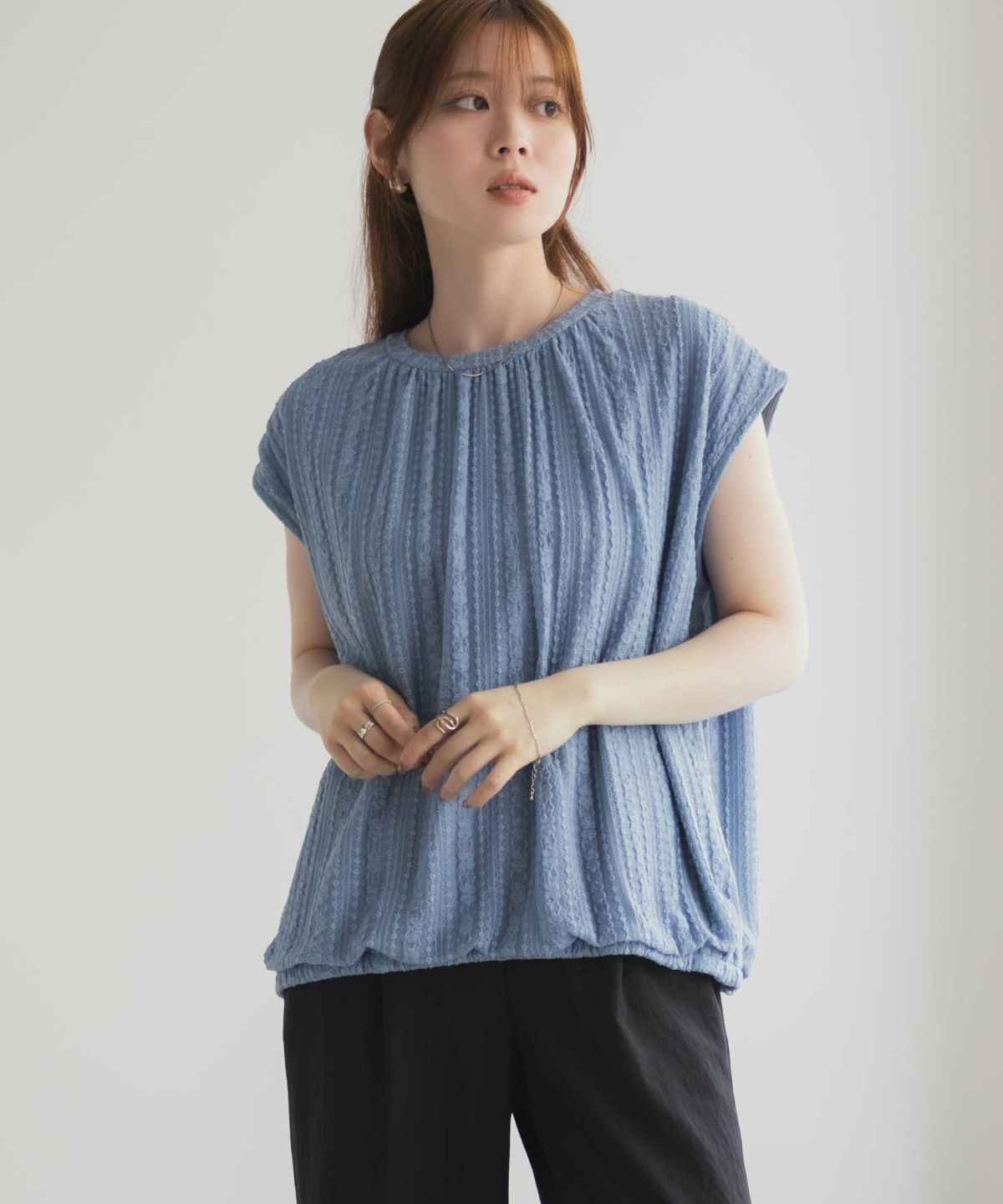 HusHusH レースバルーンフレンチTシャツ レディース ネコポス 対応商品