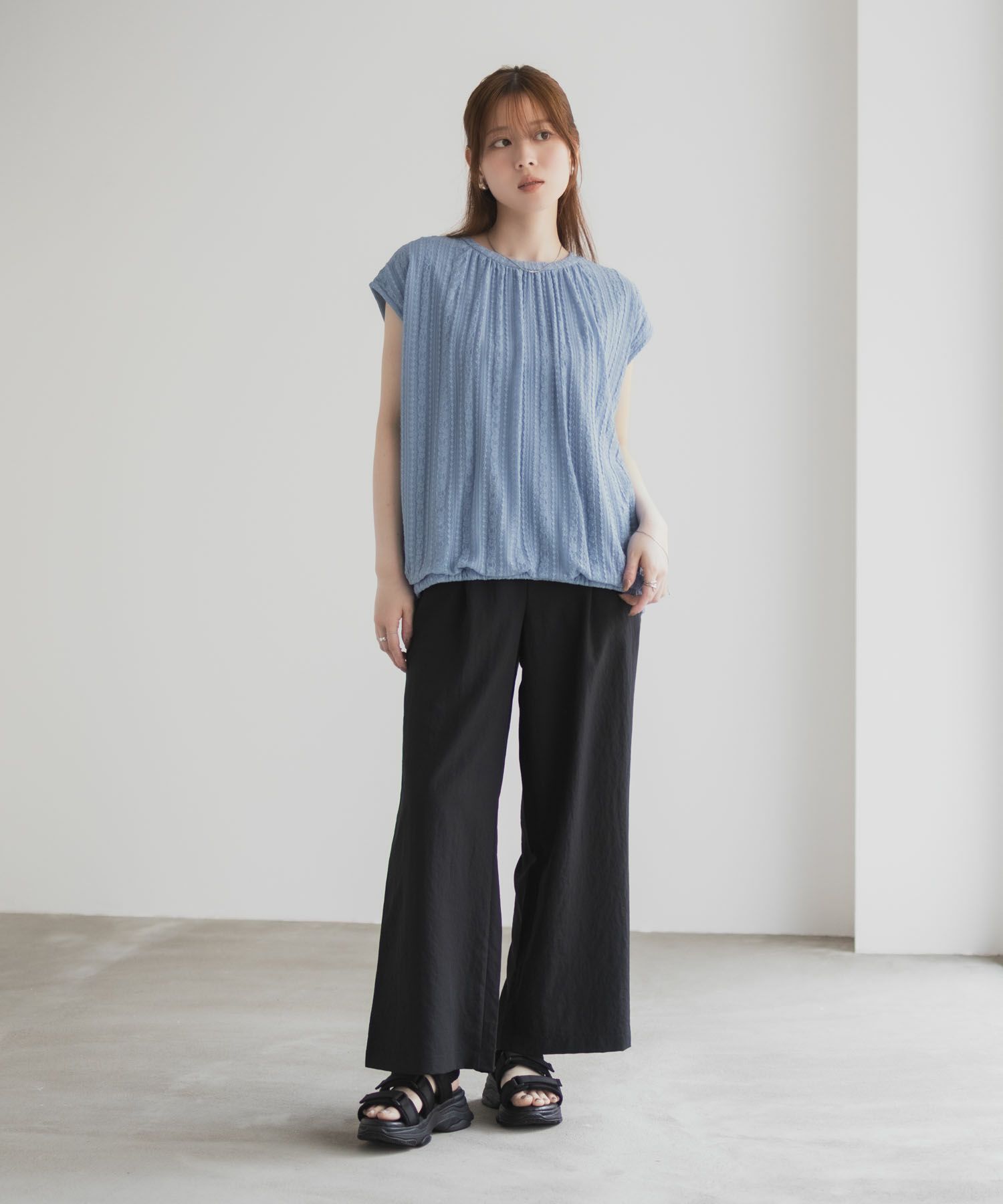 HusHusH レースバルーンフレンチTシャツ レディース メール便 対応商品商品画像-19