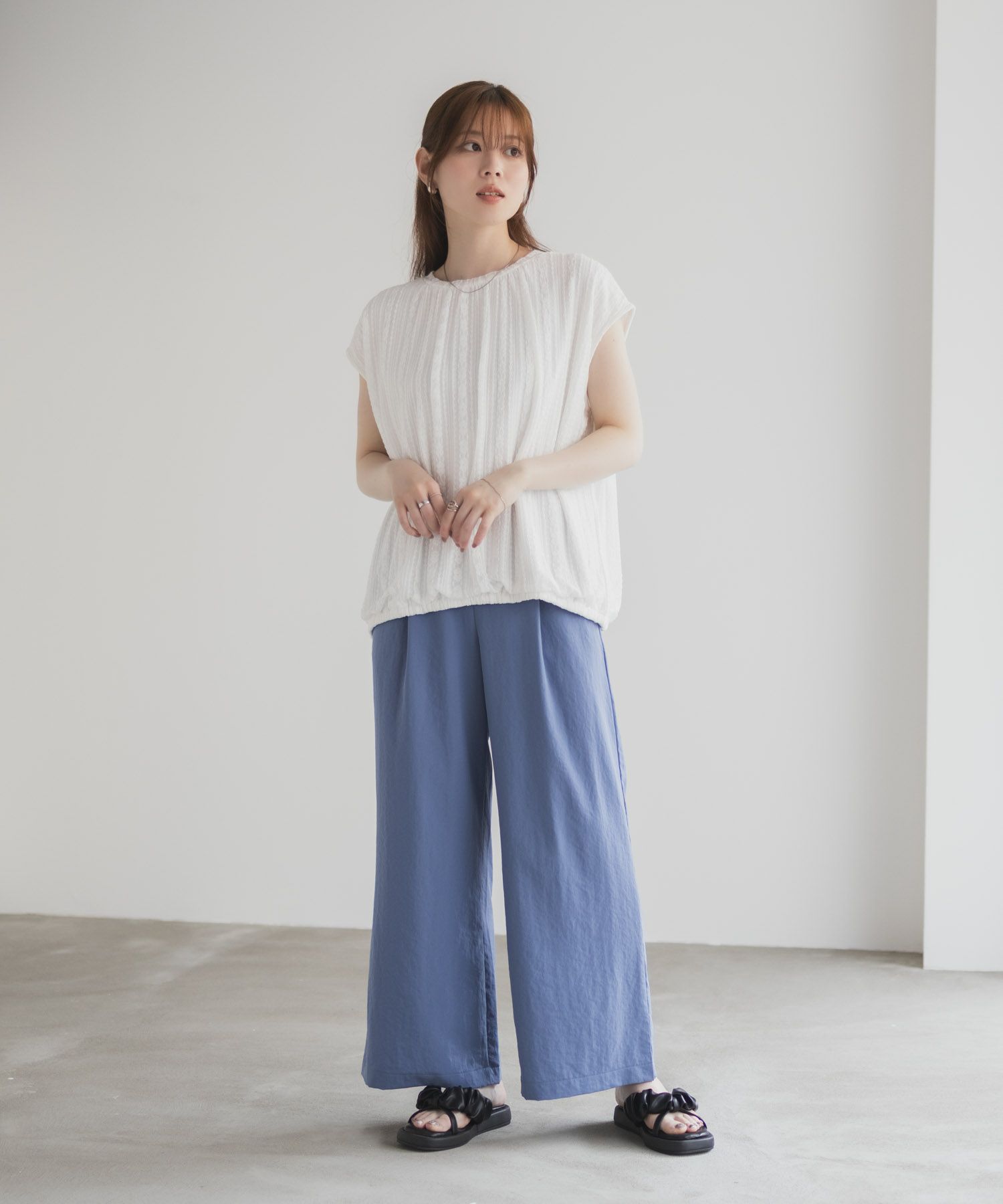 HusHusH レースバルーンフレンチTシャツ レディース メール便 対応商品商品画像-27