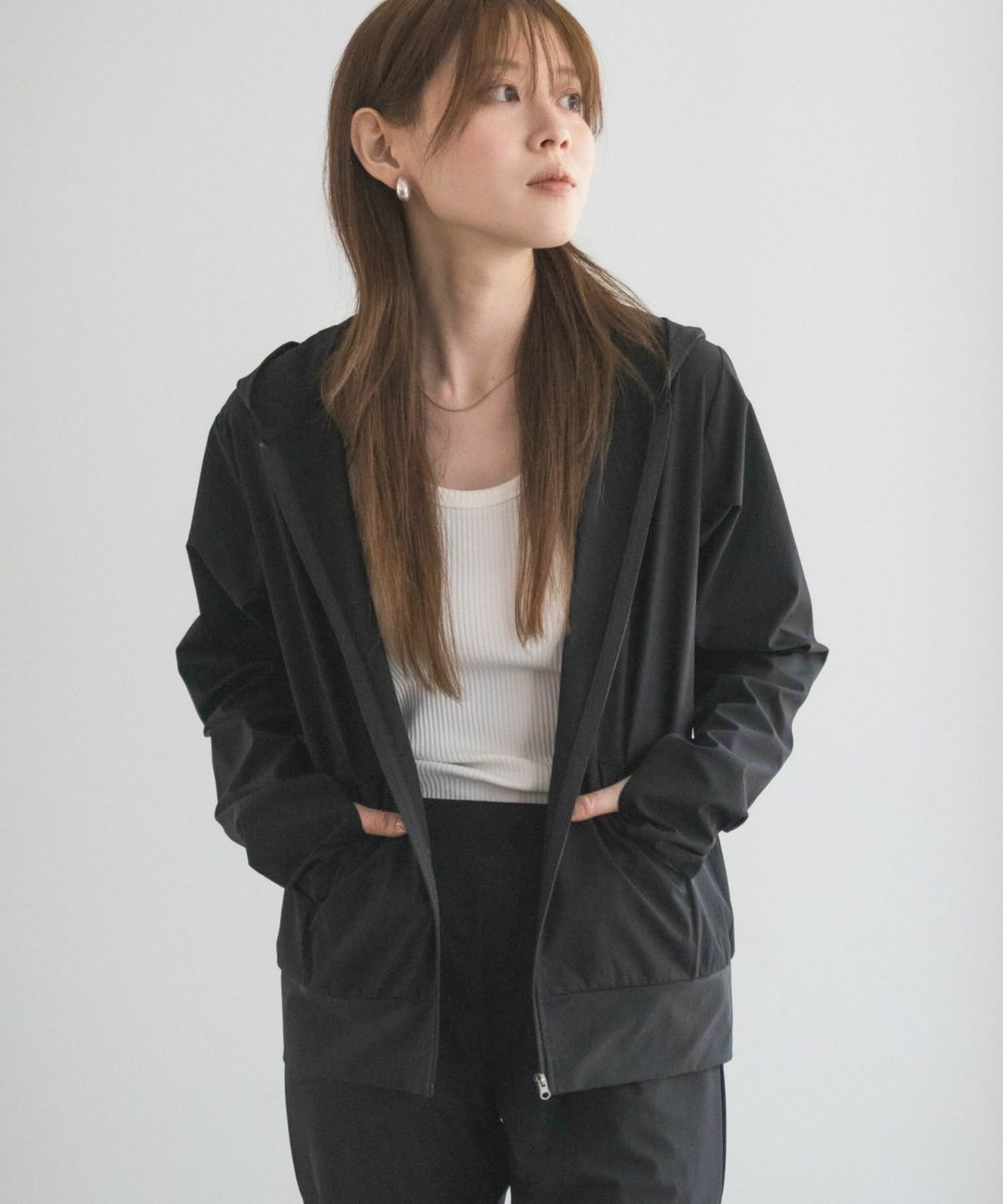 nAvy ラッシュガード ジップパーカー レディース