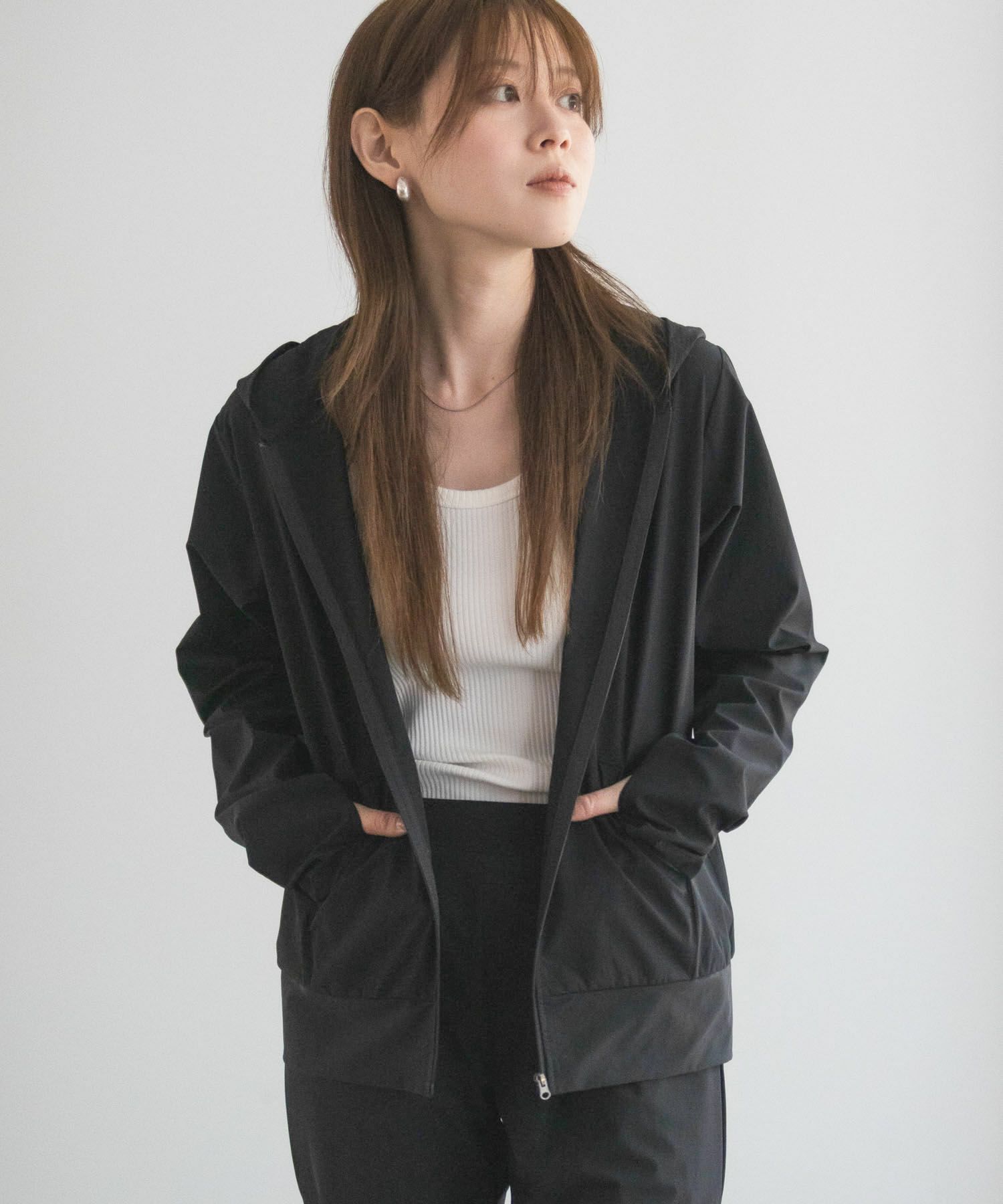 nAvy ラッシュガード ジップパーカー レディース