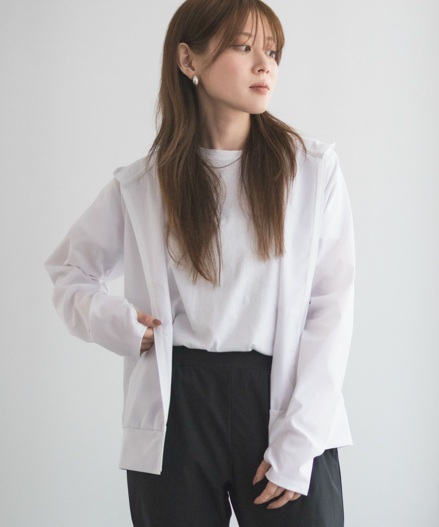 nAvy ラッシュガード ジップパーカー レディース