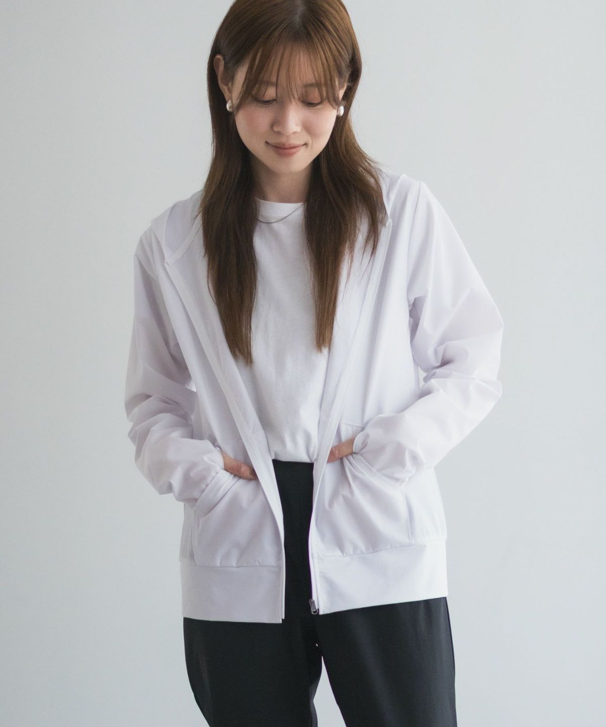 nAvy ラッシュガード ジップパーカー レディース