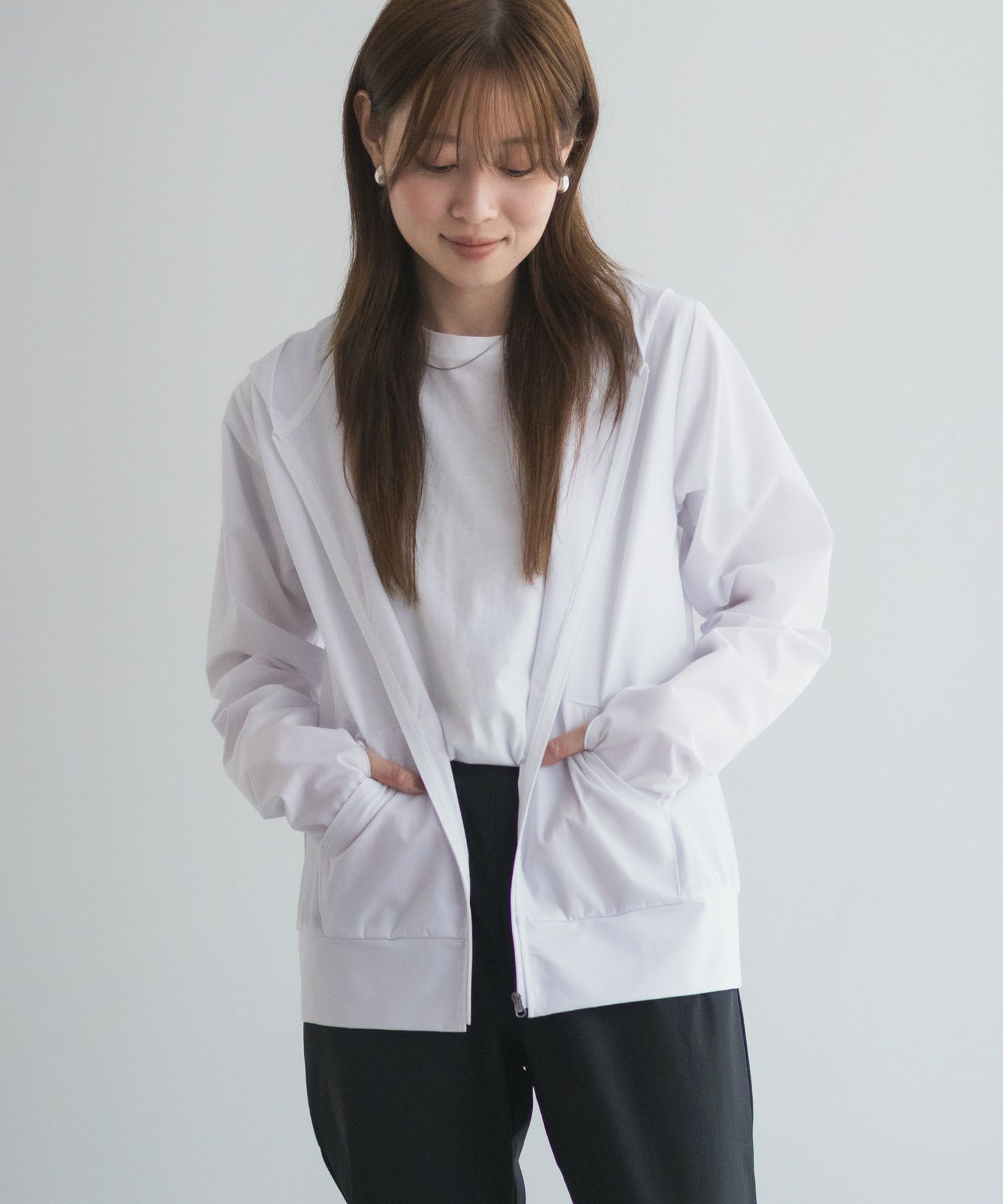 nAvy ラッシュガード ジップパーカー レディース