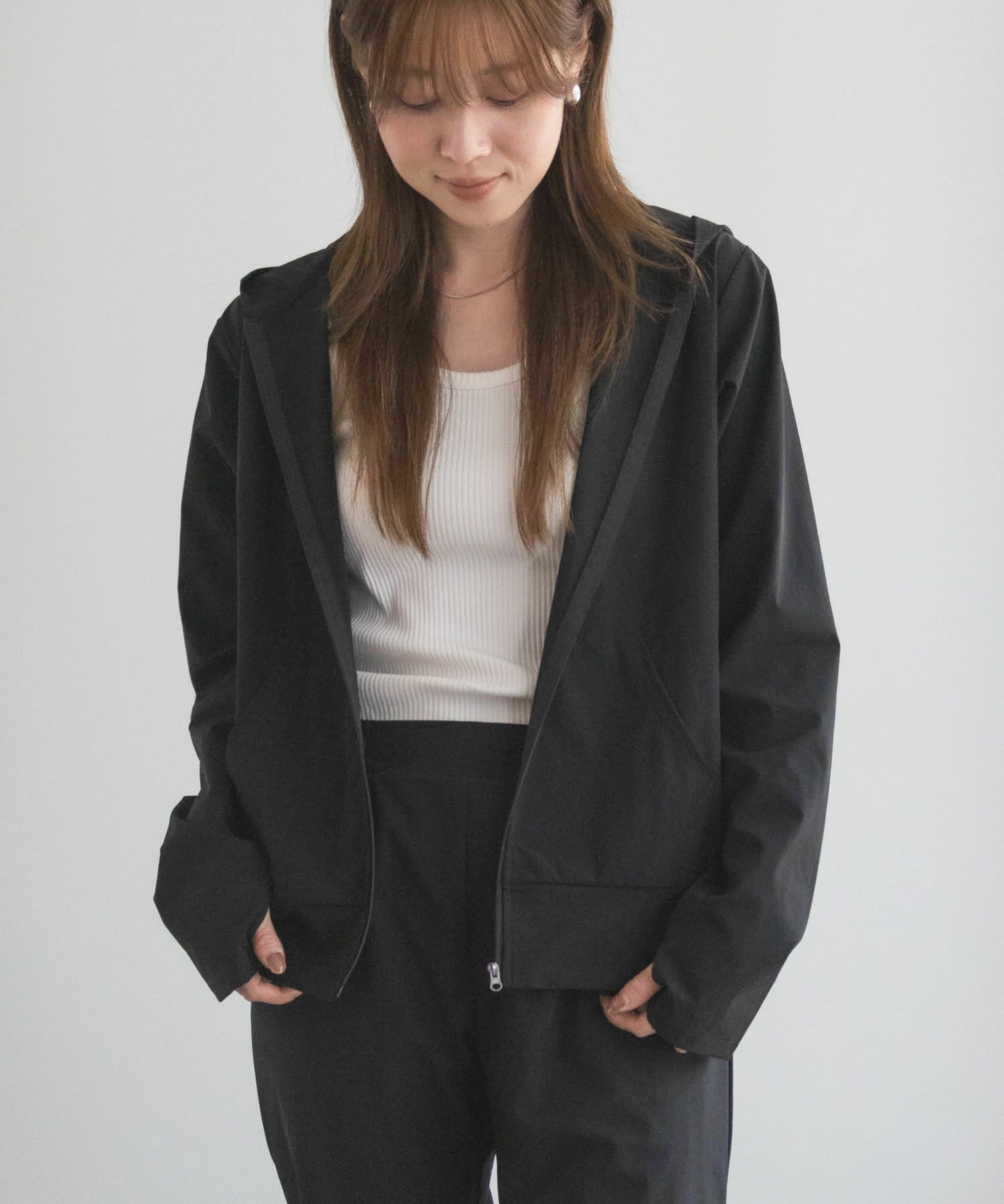 nAvy ラッシュガード ジップパーカー レディース