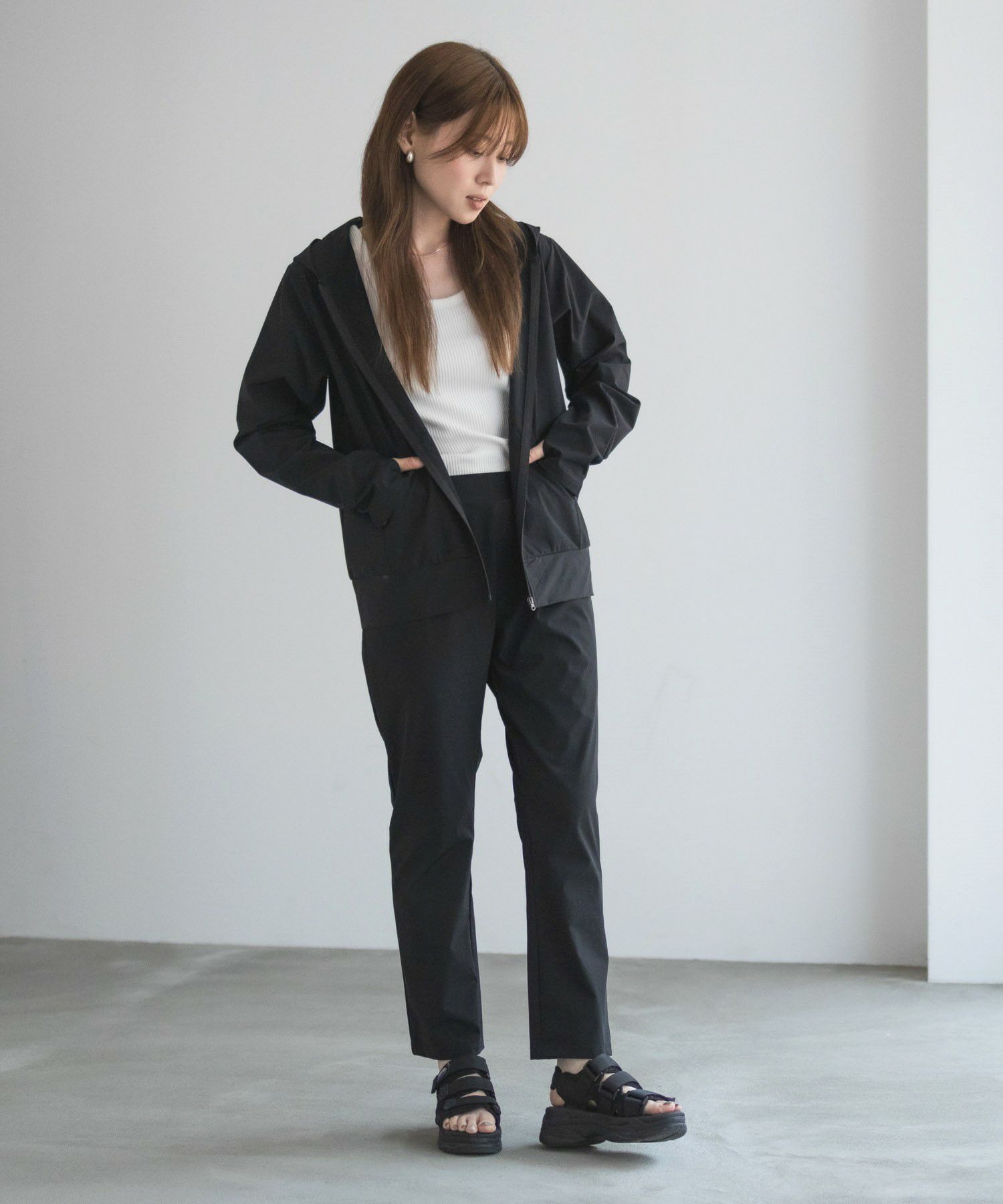 nAvy ラッシュガード ジップパーカー レディース
