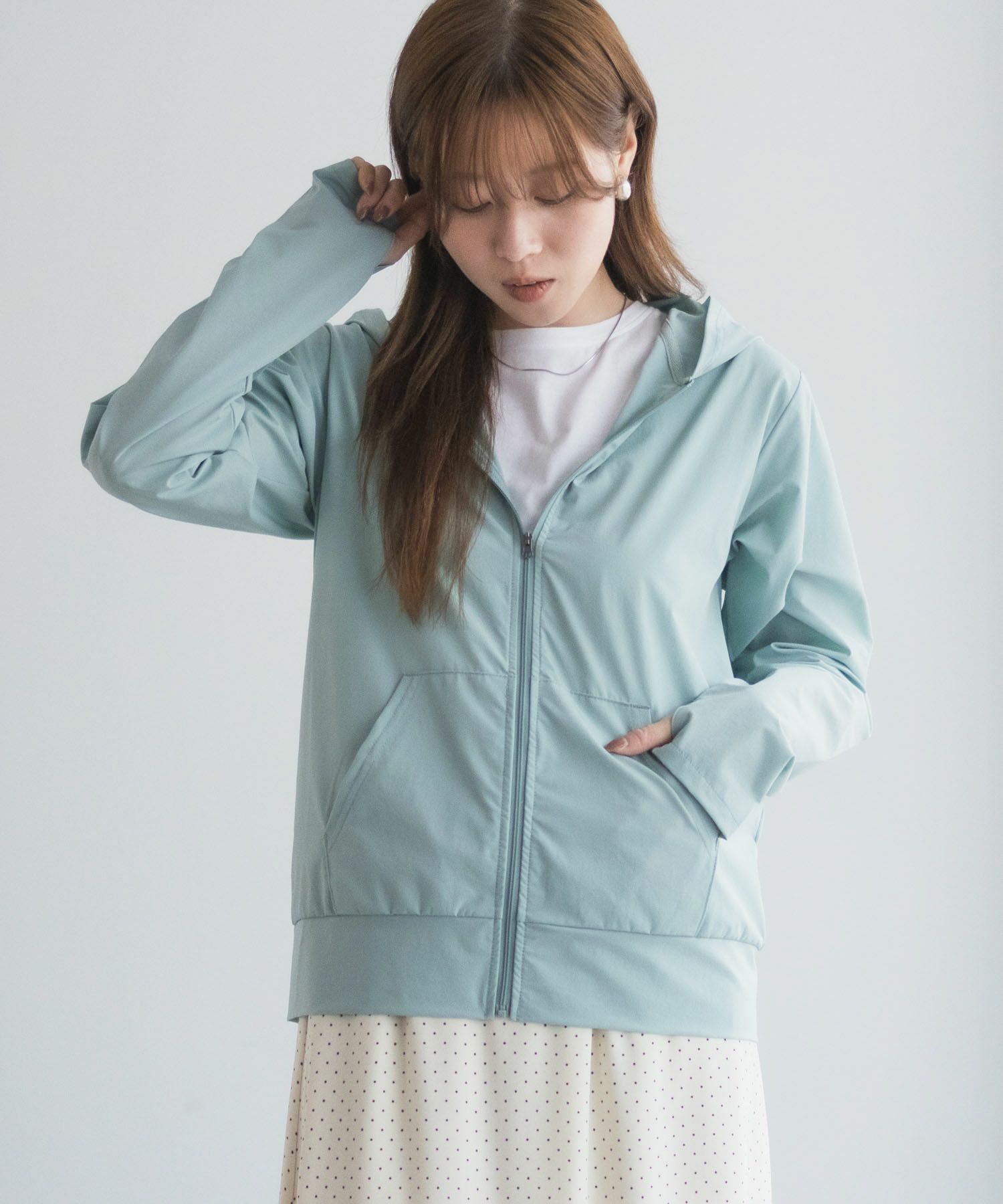 nAvy ラッシュガード ジップパーカー レディース