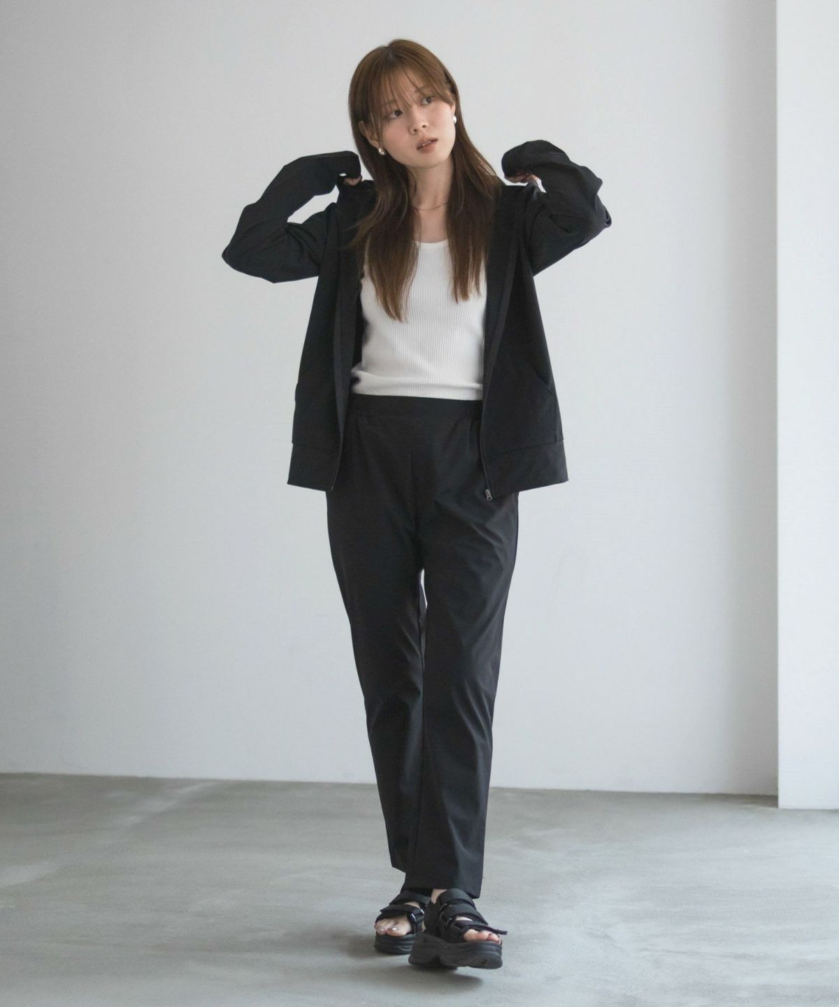 nAvy ラッシュガード ジップパーカー レディース