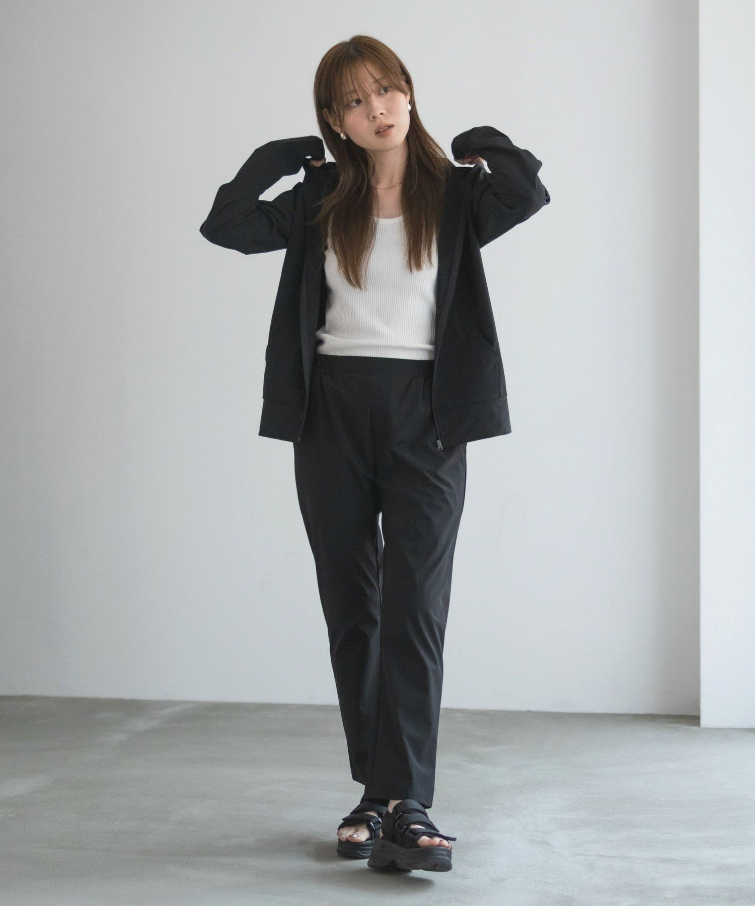 nAvy ラッシュガード ジップパーカー レディース