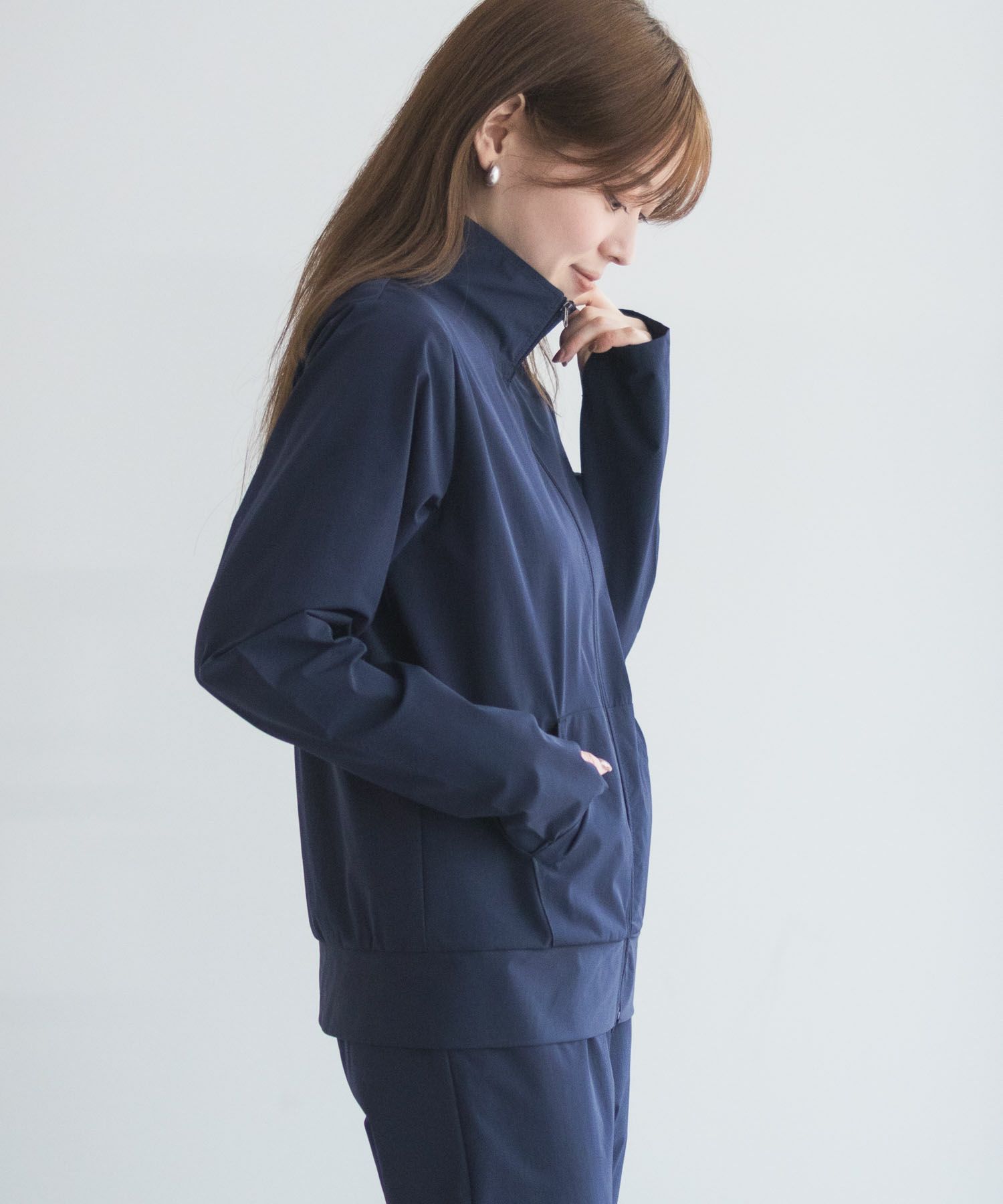nAvy ラッシュガード ジップスタンド レディース
