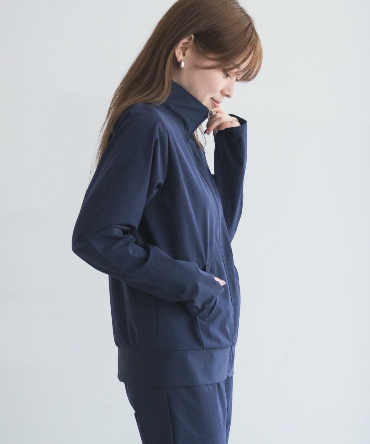 nAvy ラッシュガード ジップスタンド レディース