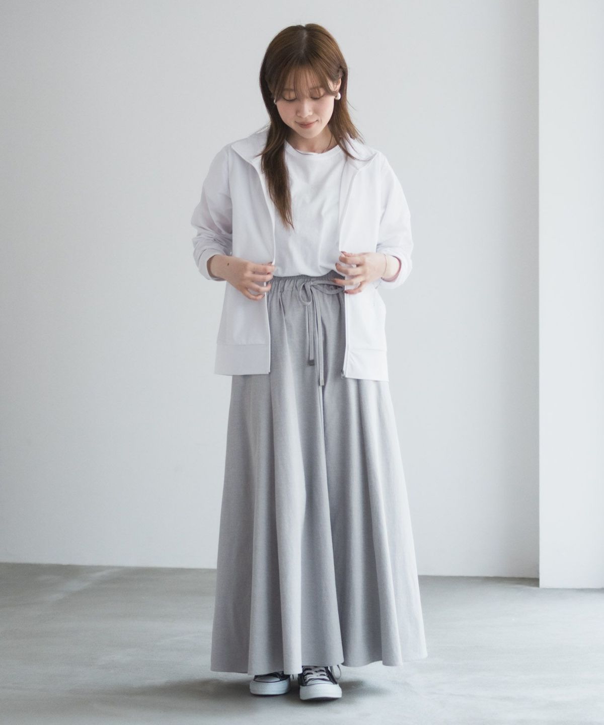 nAvy ラッシュガード ジップスタンド レディース