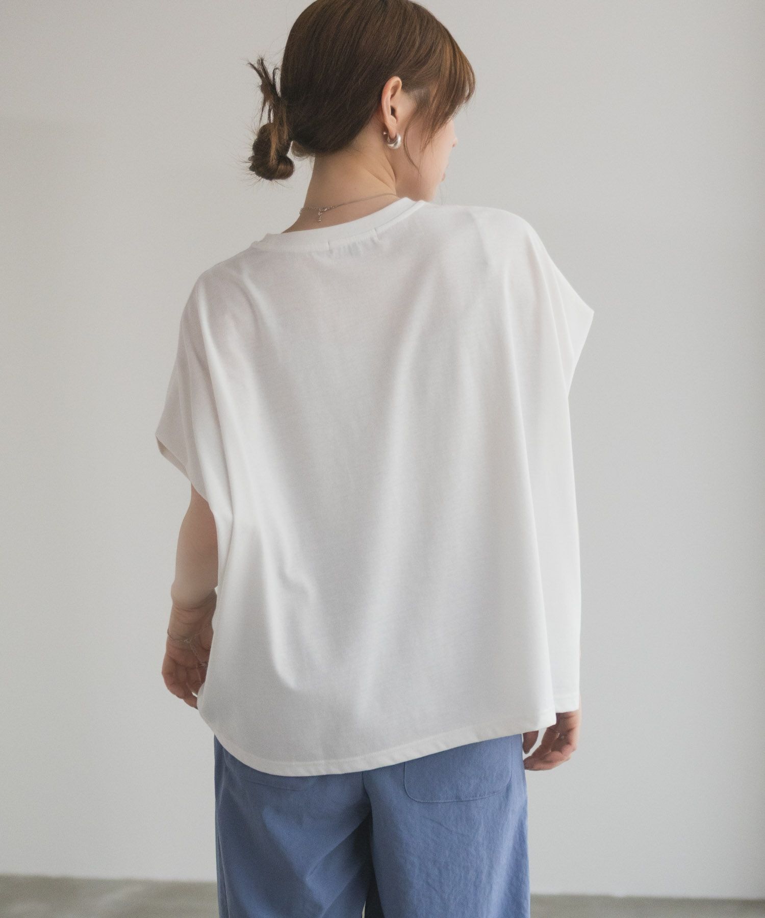 HusHusH パール使いプリントドルマンTシャツ レディース メール便 対応商品商品画像-9