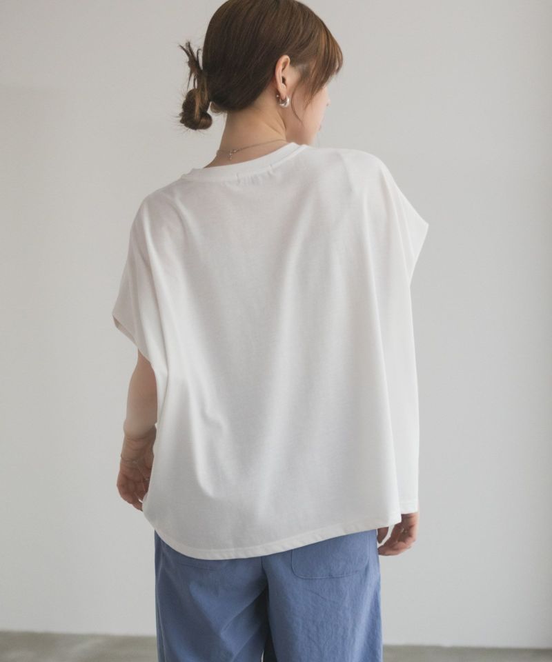 HusHusH  パール使いプリントドルマンTシャツ レディース メール便 対応商品商品画像-9