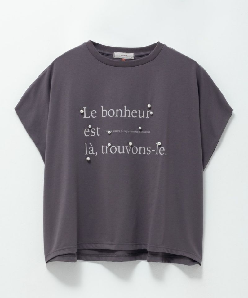 HusHusH パール使いプリントドルマンTシャツ レディース メール便 対応商品商品画像-26