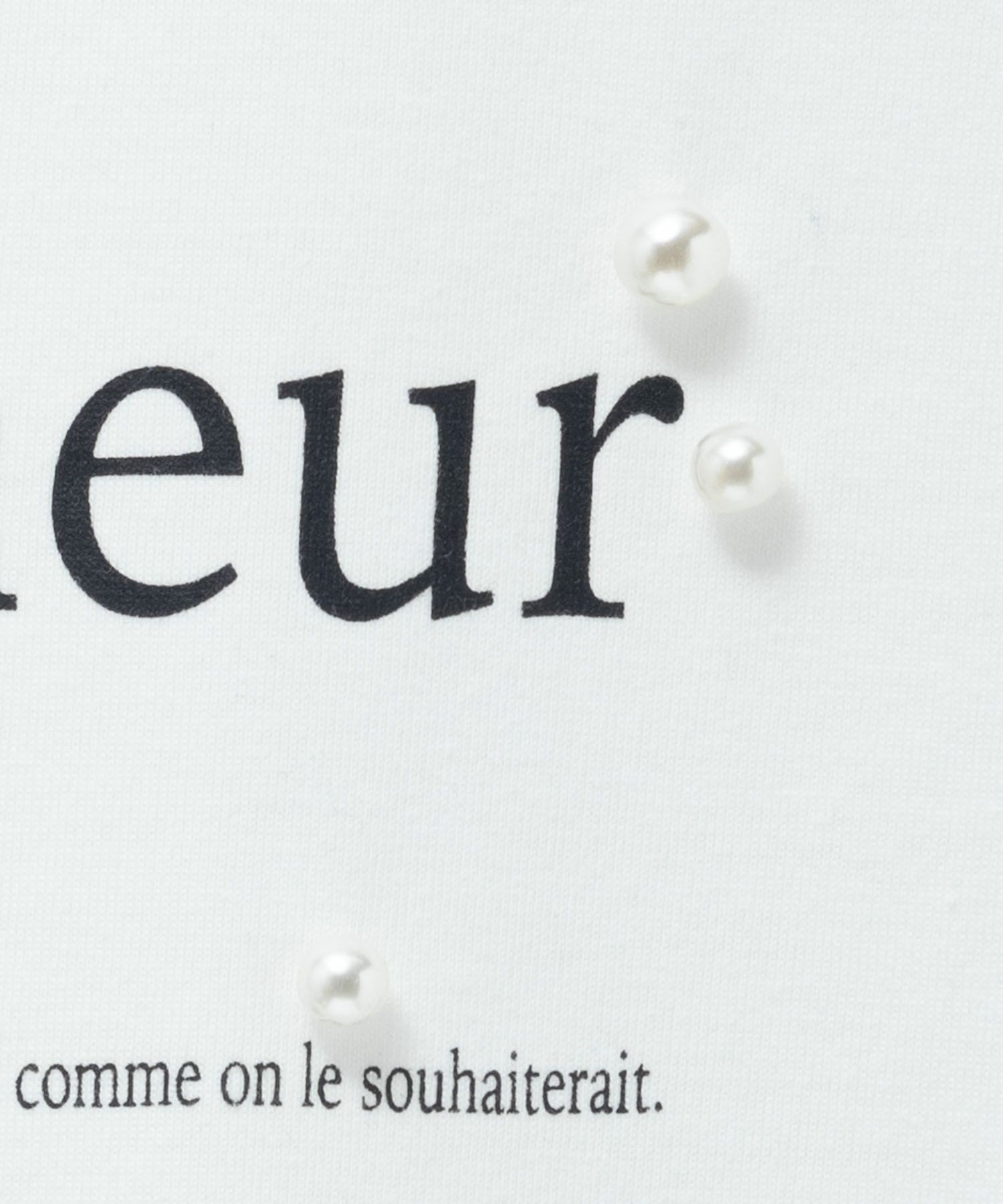 HusHusH パール使いプリントドルマンTシャツ レディース ネコポス 対応商品