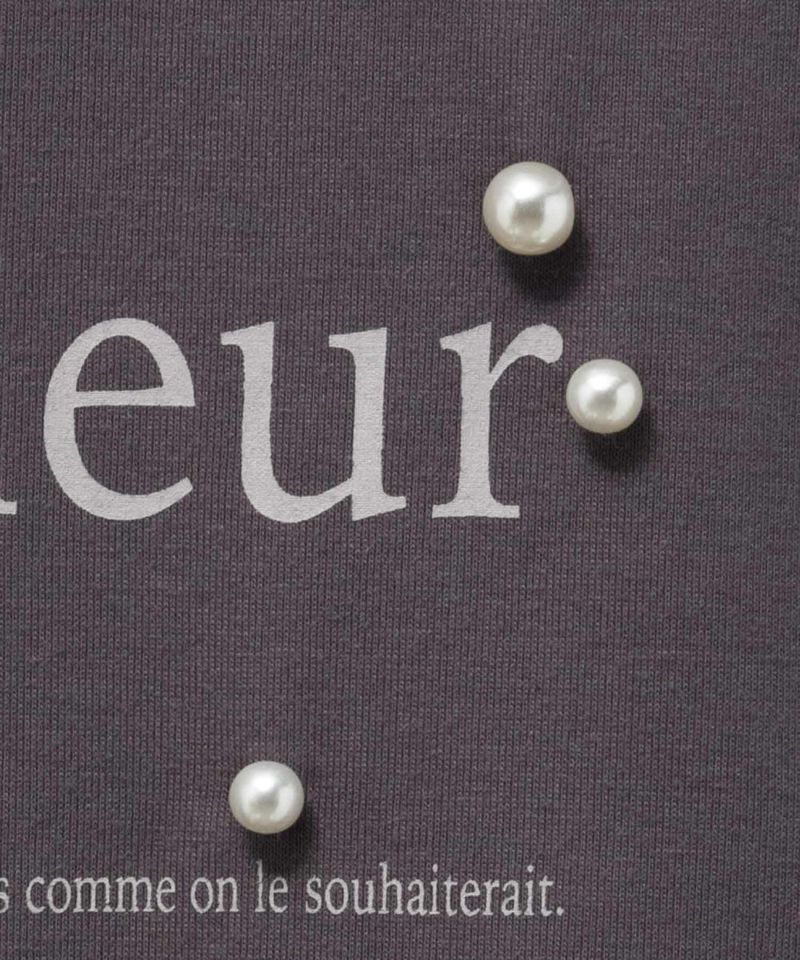 HusHusH パール使いプリントドルマンTシャツ レディース メール便 対応商品商品画像-33