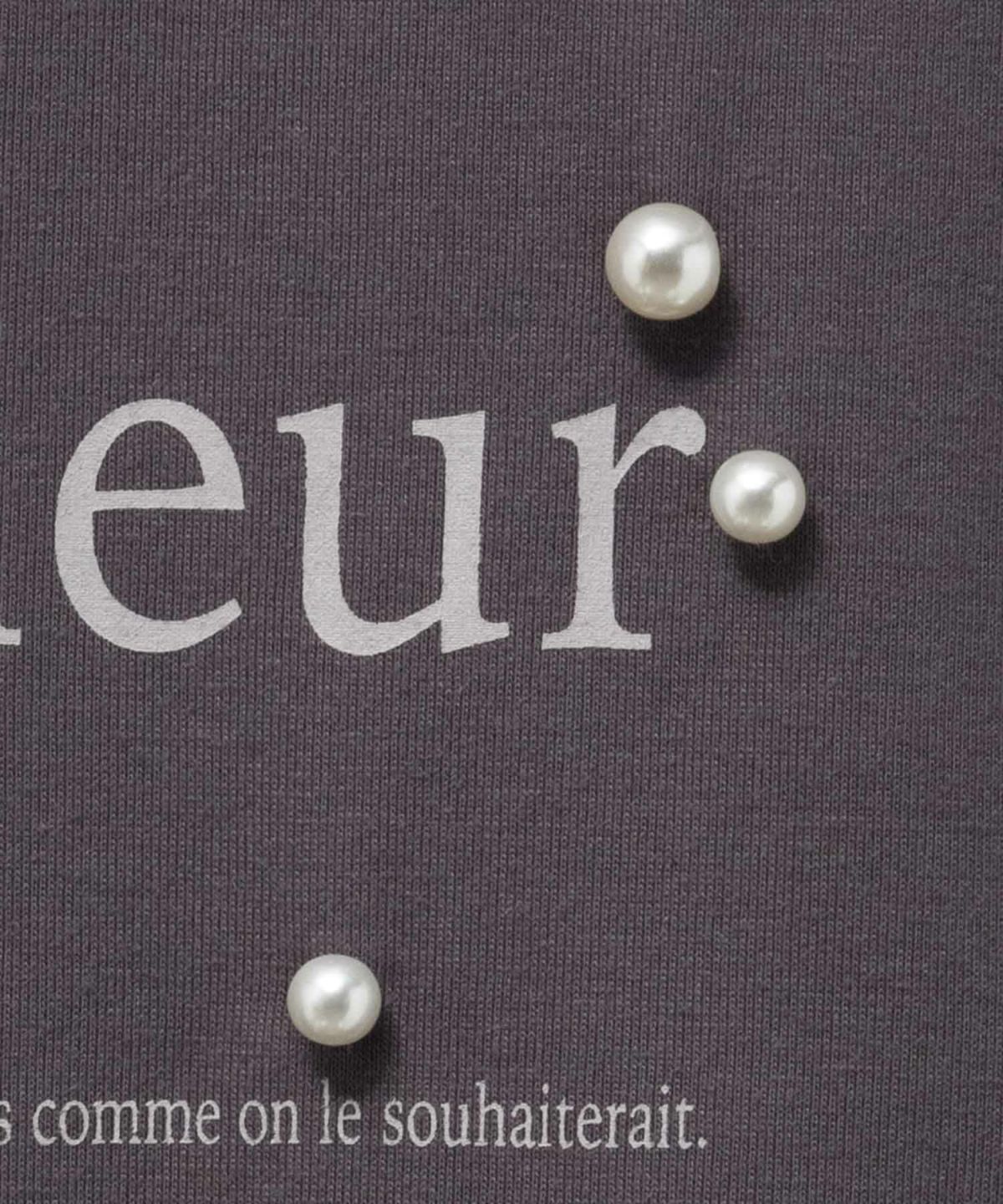 HusHusH パール使いプリントドルマンTシャツ レディース ネコポス 対応商品