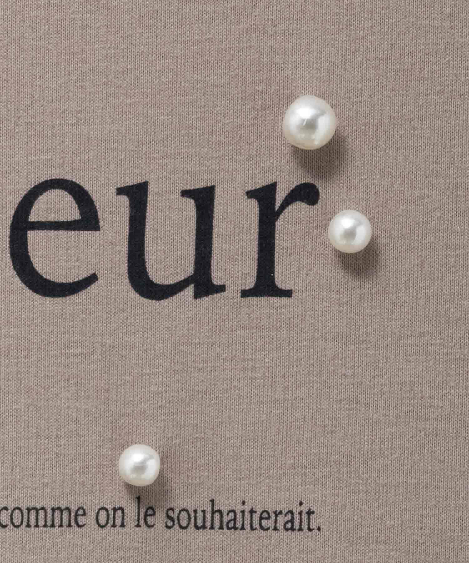 HusHusH パール使いプリントドルマンTシャツ レディース ネコポス 対応商品