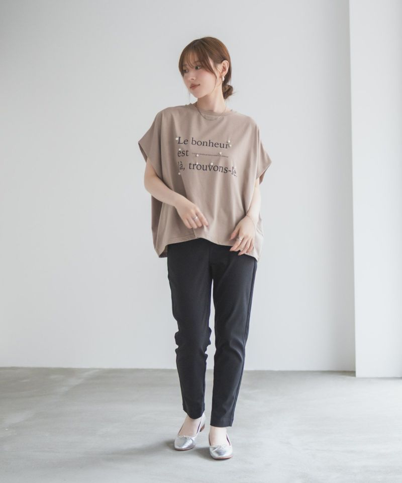 HusHusH  パール使いプリントドルマンTシャツ レディース メール便 対応商品商品画像-39