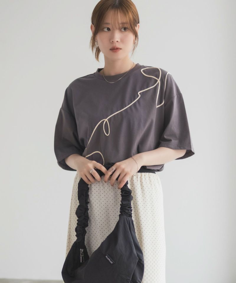 コード刺繍Tシャツ CLEAR BASIC≪再入荷≫コード刺繍猫Tシャツ[CL9152