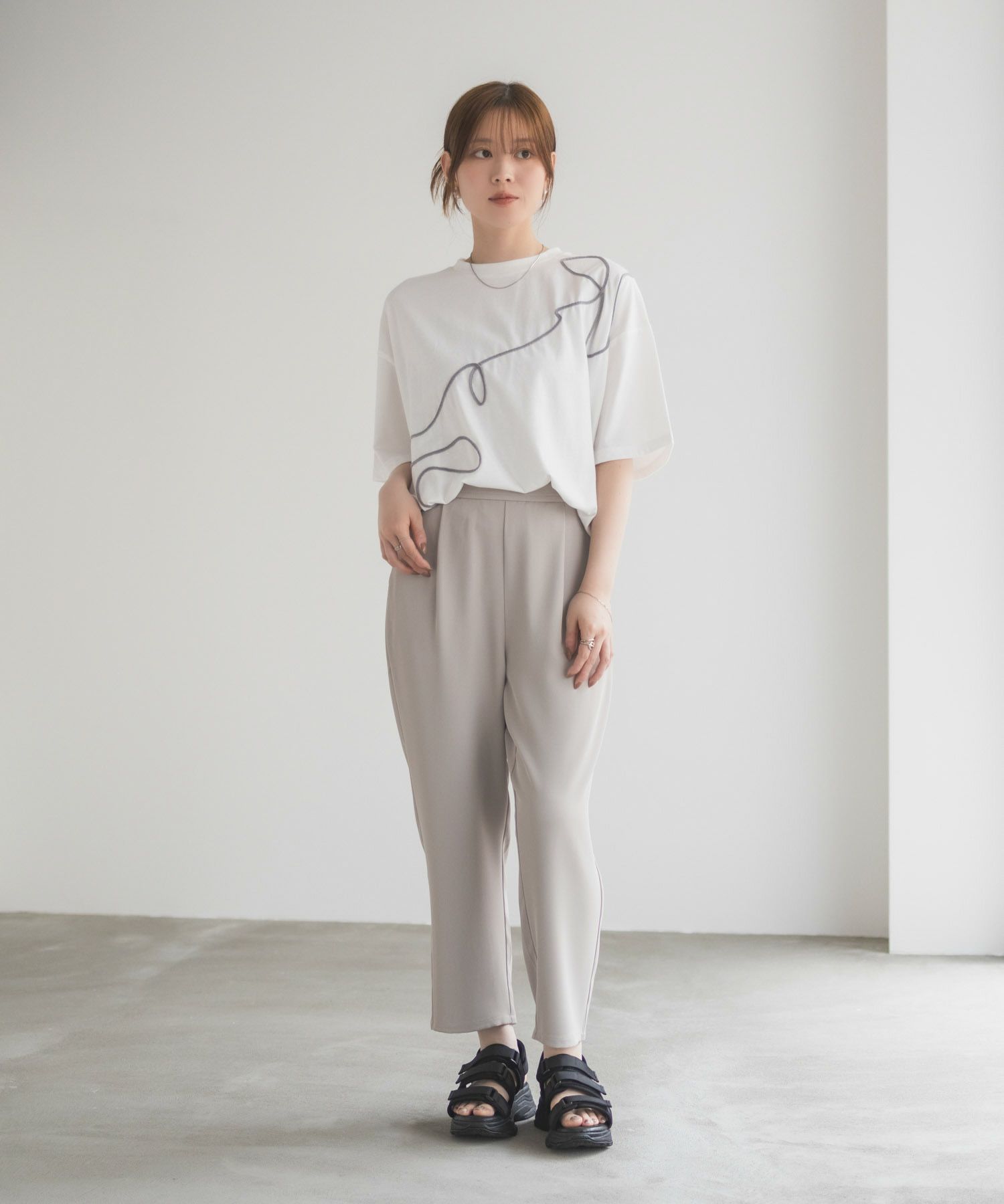 HusHusH コード刺繍Tシャツ レディース メール便 対応商品商品画像-15