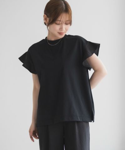 [値下げ]HusHusH  布帛フリルTシャツ レディース ネコポス 対応商品