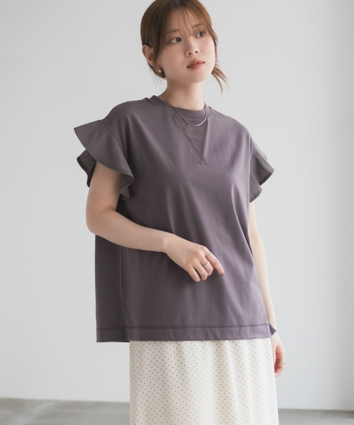 HusHusH 布帛フリルTシャツ レディース ネコポス 対応商品