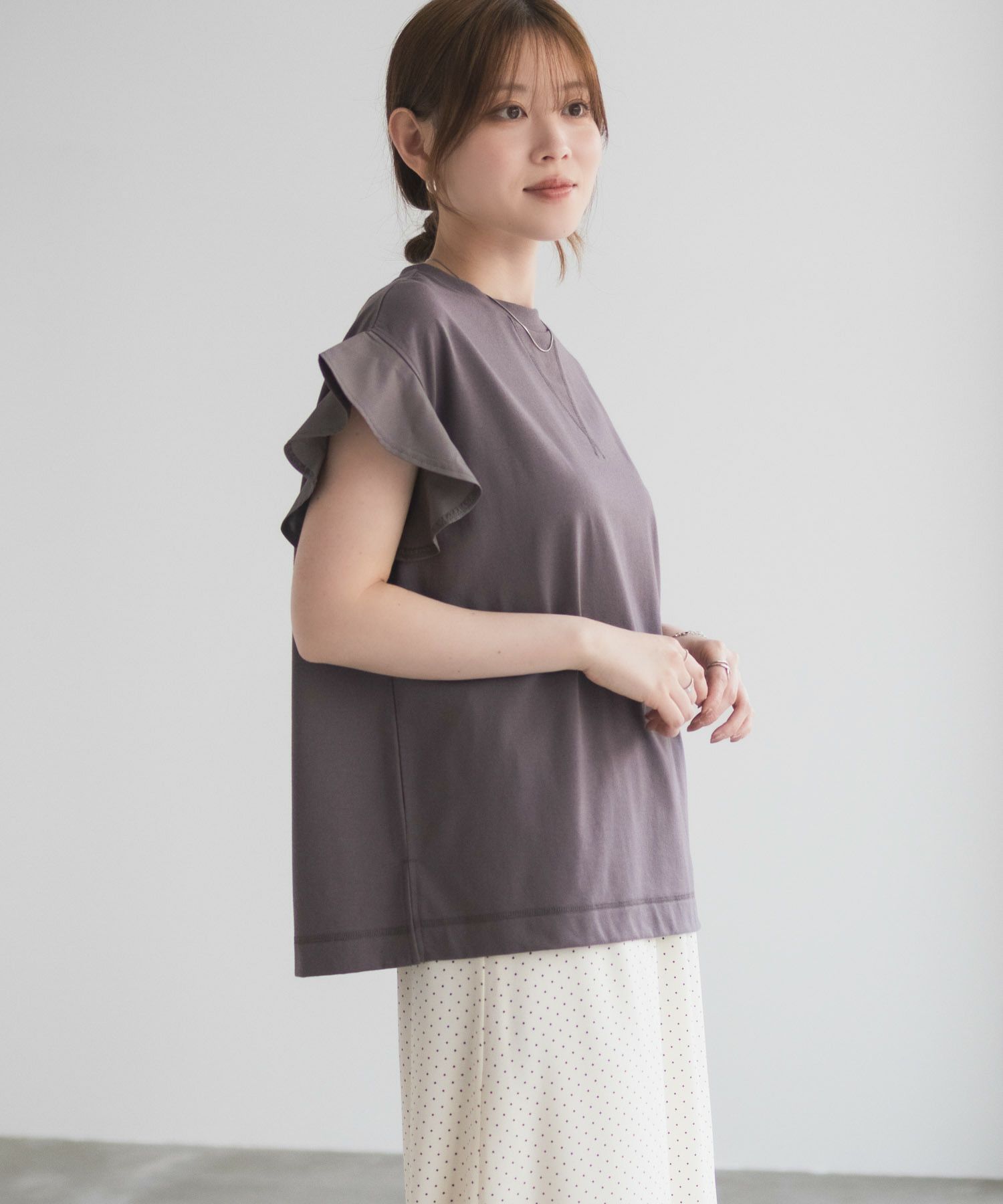 HusHusH 布帛フリルTシャツ レディース ネコポス 対応商品