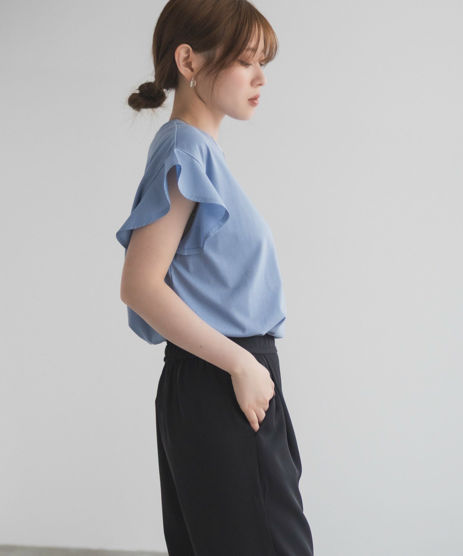 HusHusH  布帛フリルTシャツ レディース メール便 対応商品商品画像-15