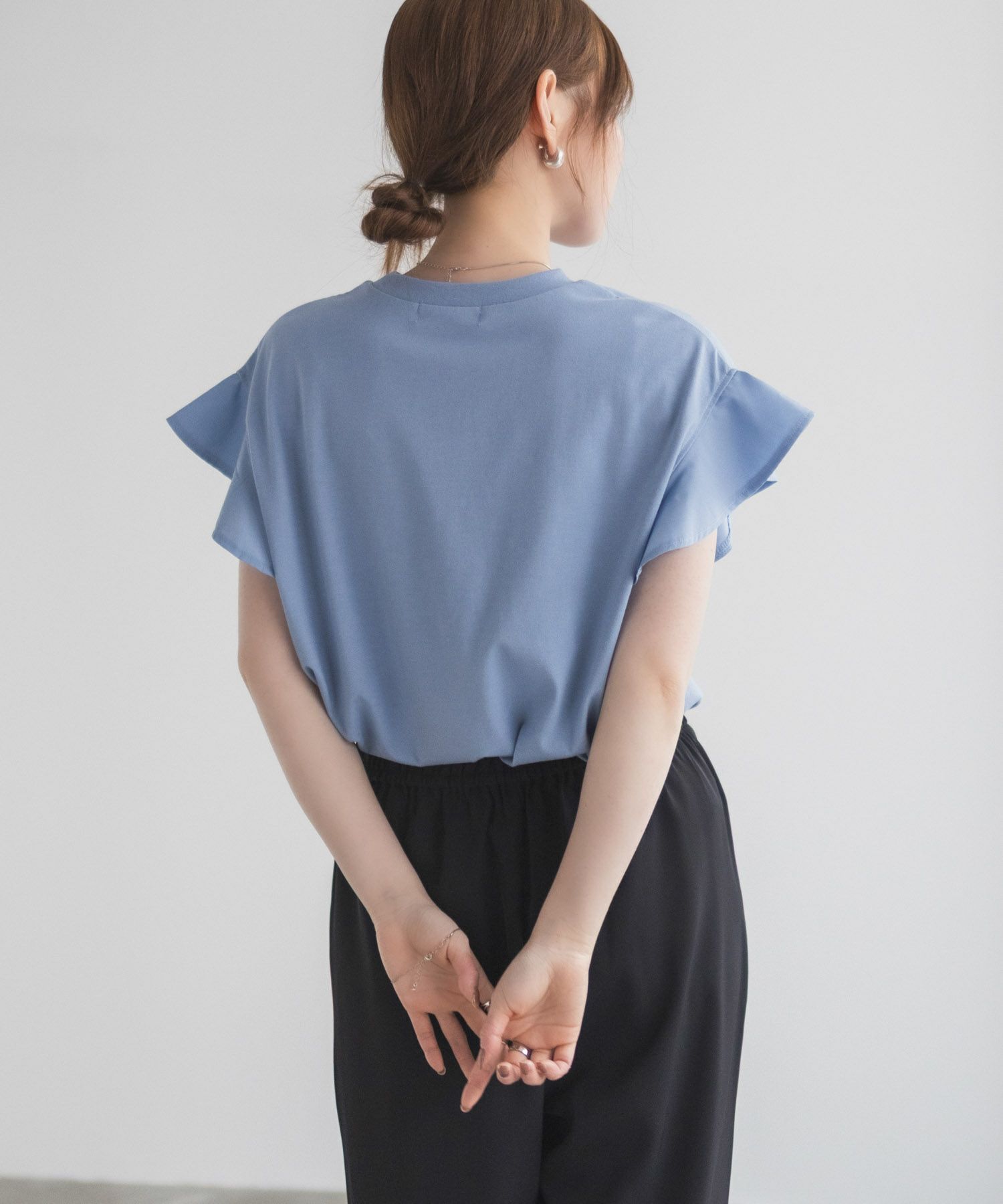 HusHusH  布帛フリルTシャツ レディース メール便 対応商品商品画像-16