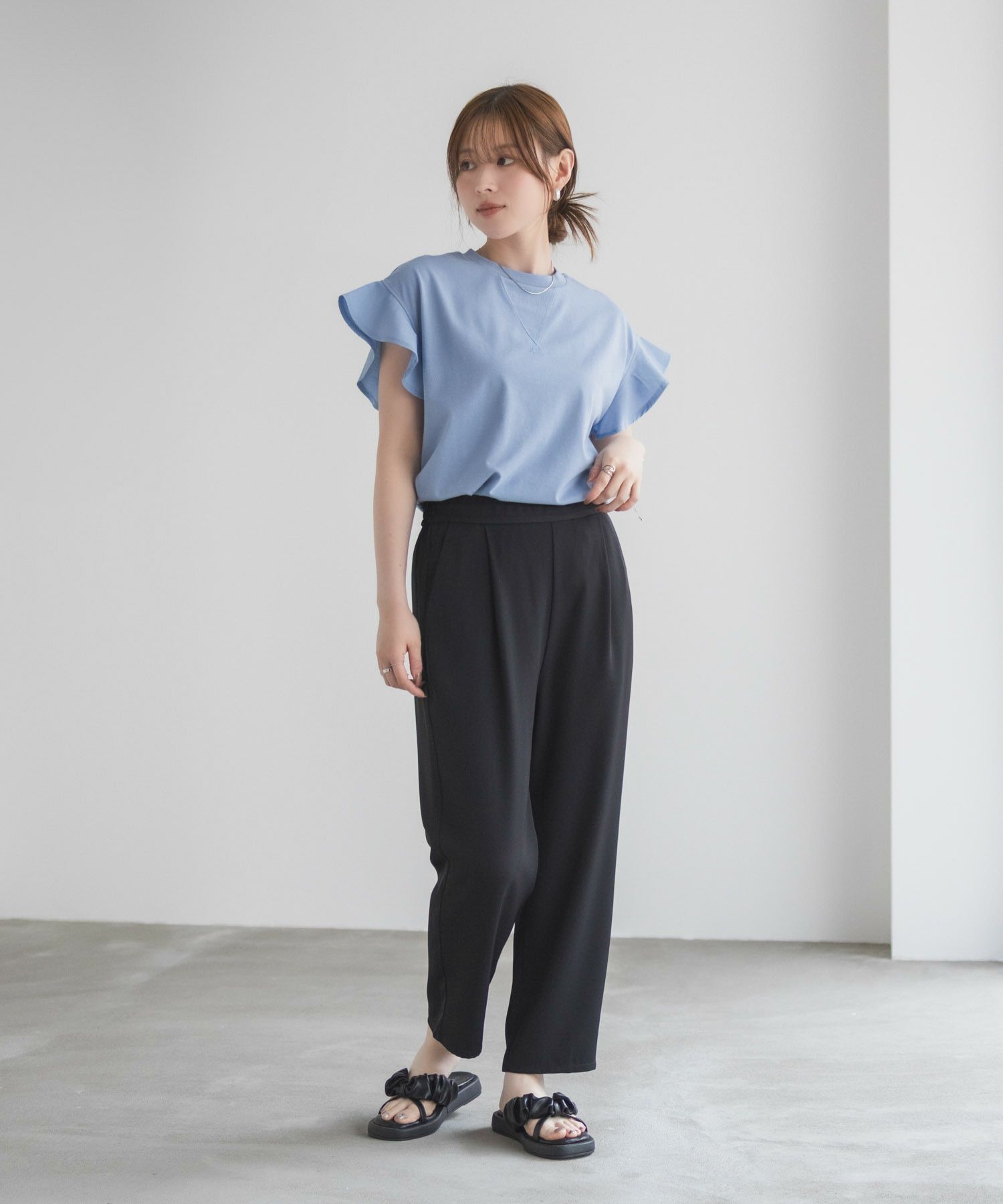 HusHusH  布帛フリルTシャツ レディース メール便 対応商品商品画像-28