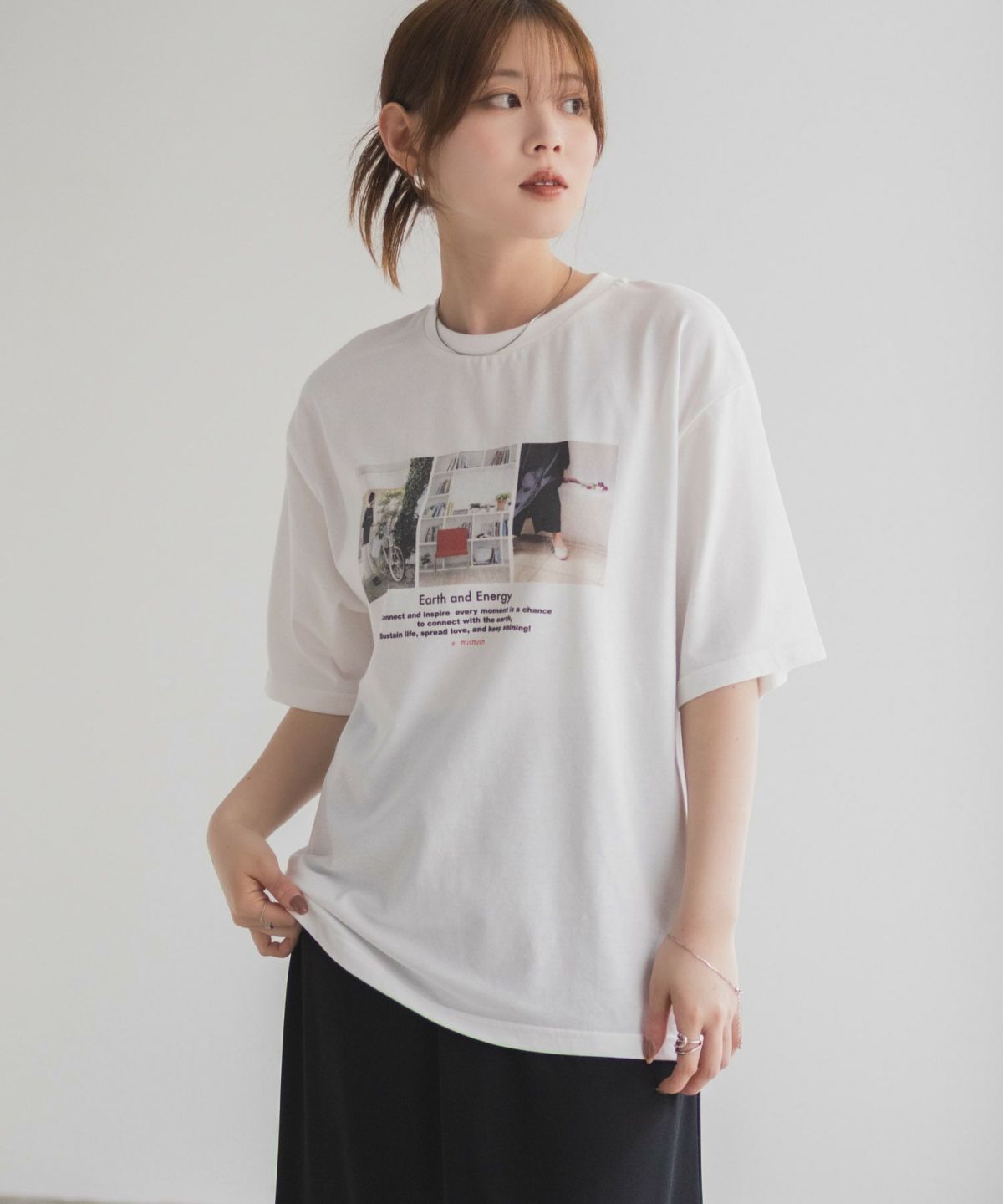 HusHusH フォトプリントTシャツ レディース ネコポス 対応商品