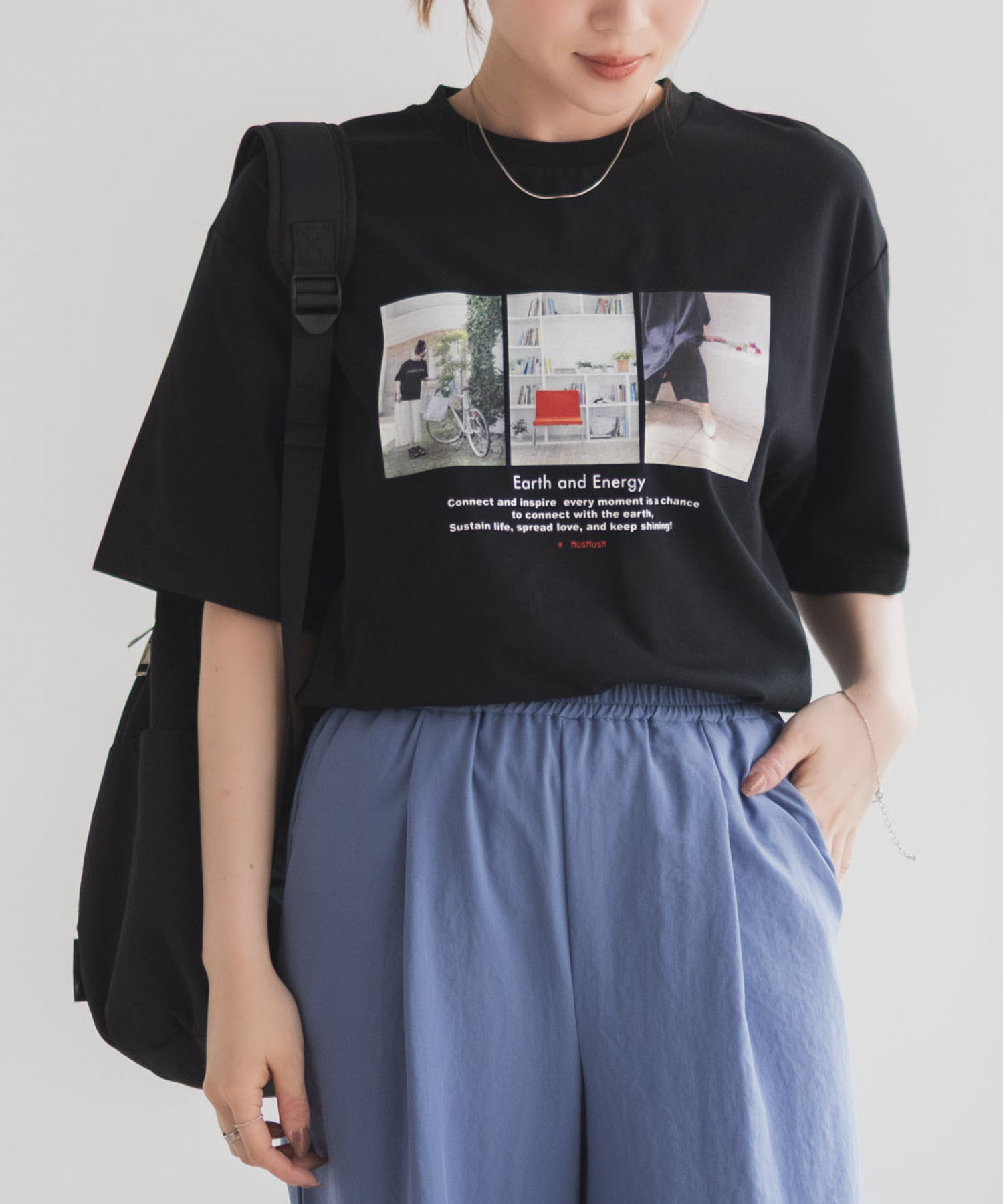 HusHusH フォトプリントTシャツ レディース ネコポス 対応商品