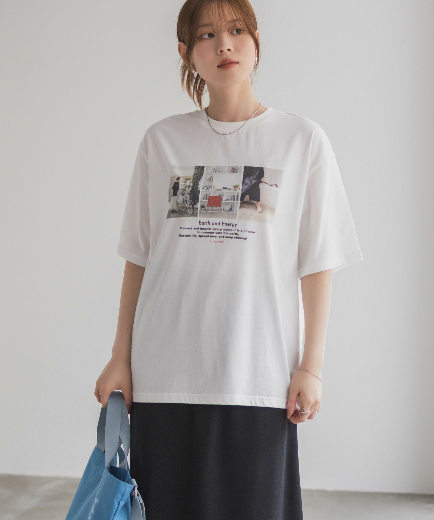 HusHusH フォトプリントTシャツ レディース ネコポス 対応商品