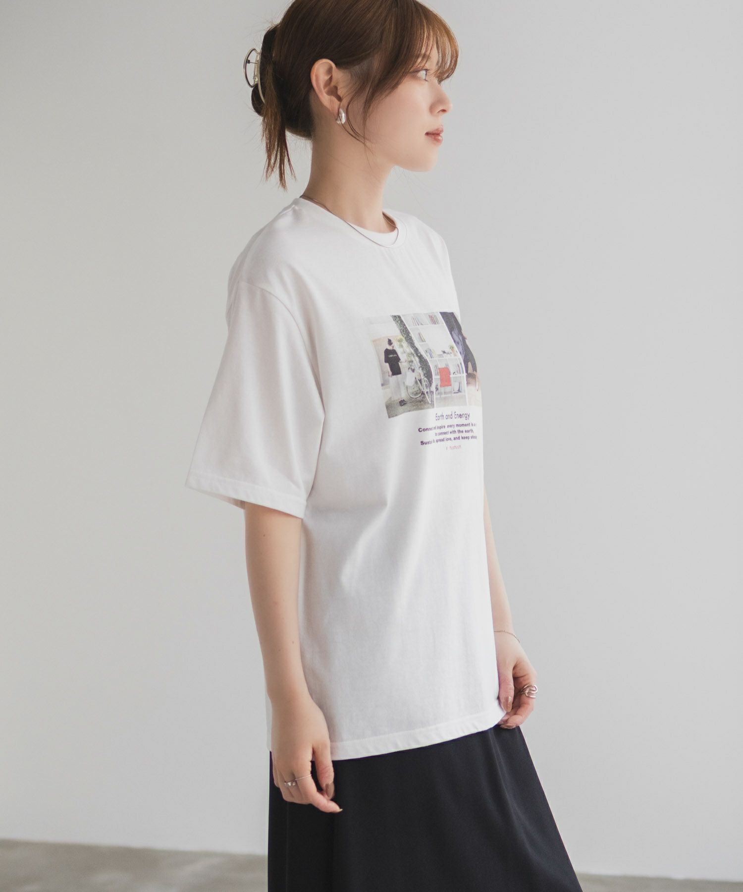 HusHusH フォトプリントTシャツ レディース ネコポス 対応商品