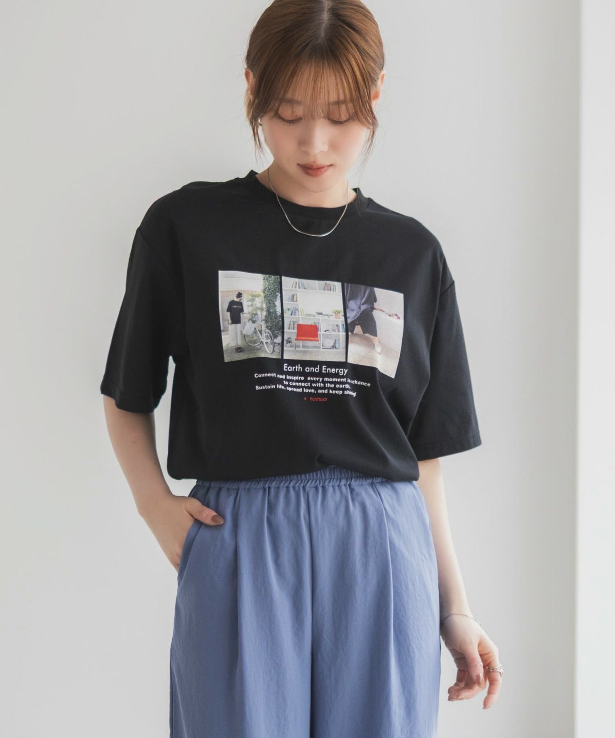 HusHusH フォトプリントTシャツ レディース ネコポス 対応商品