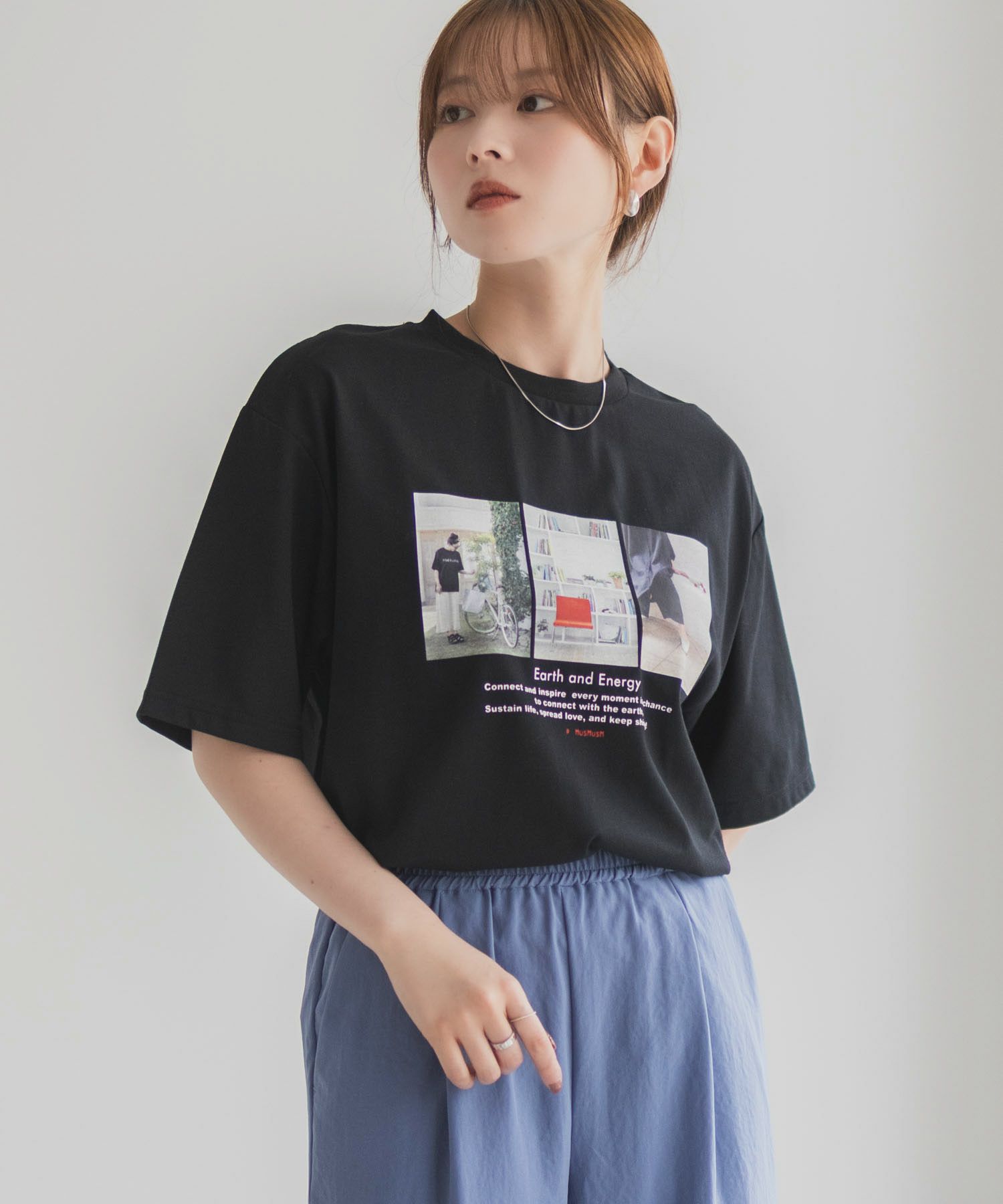 HusHusH  フォトプリントTシャツ レディース メール便 対応商品商品画像-11