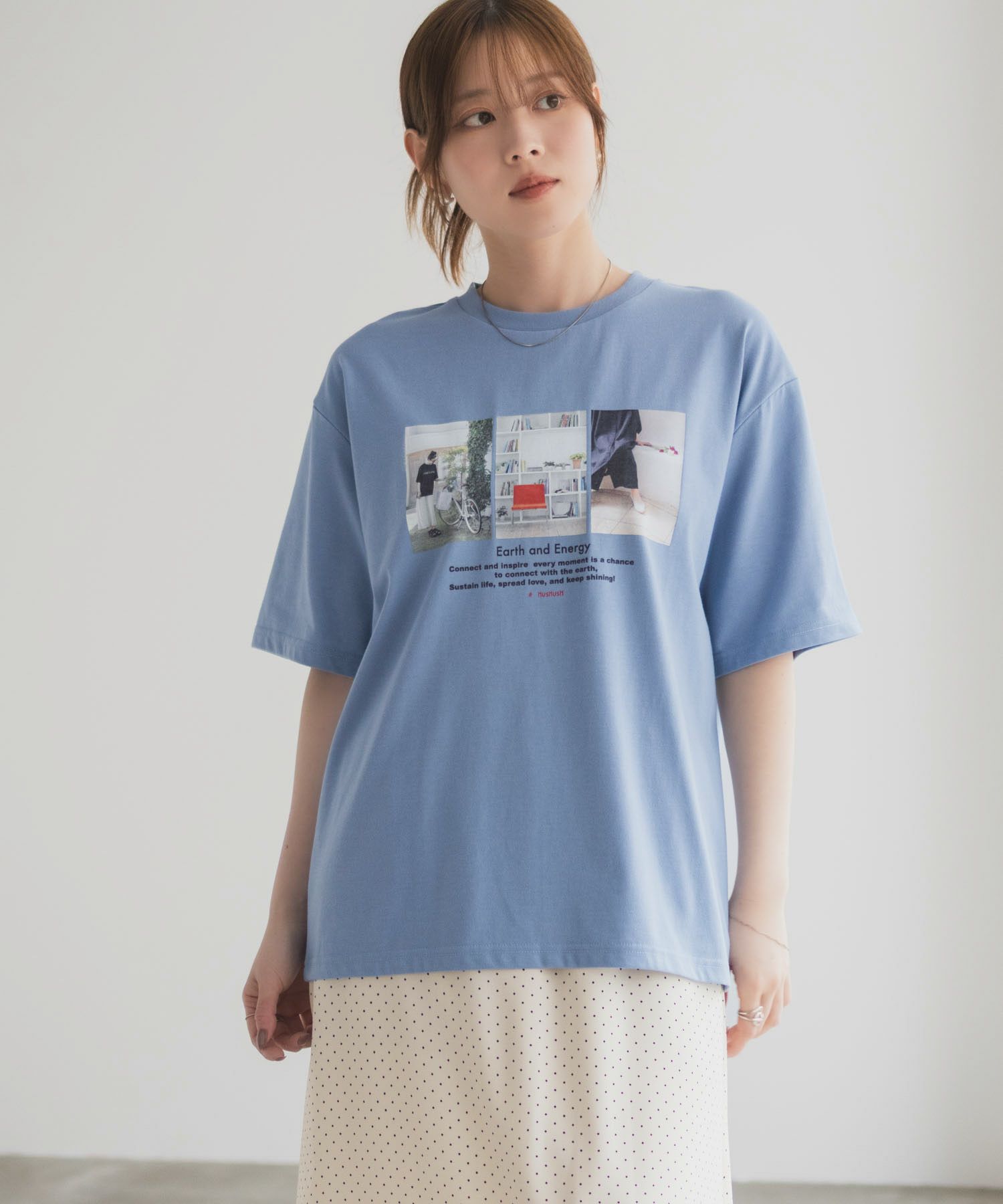 HusHusH フォトプリントTシャツ レディース ネコポス 対応商品