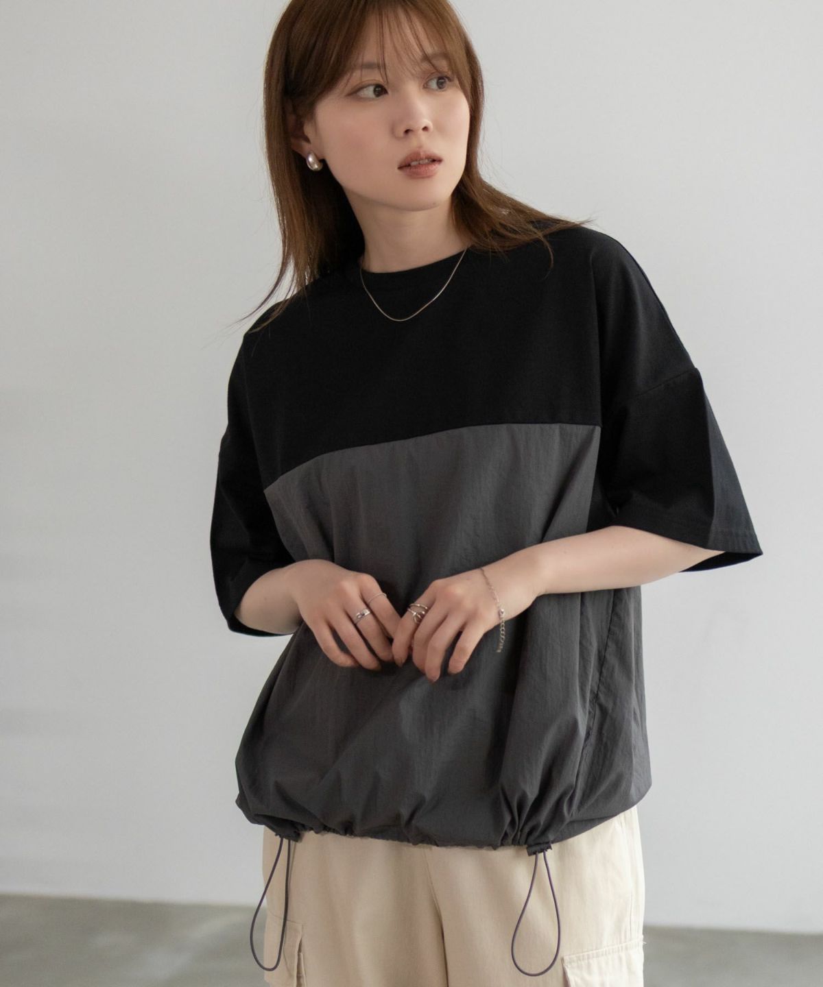 nAvy 切替ドロストプルオーバー レディース ネコポス 対応商品