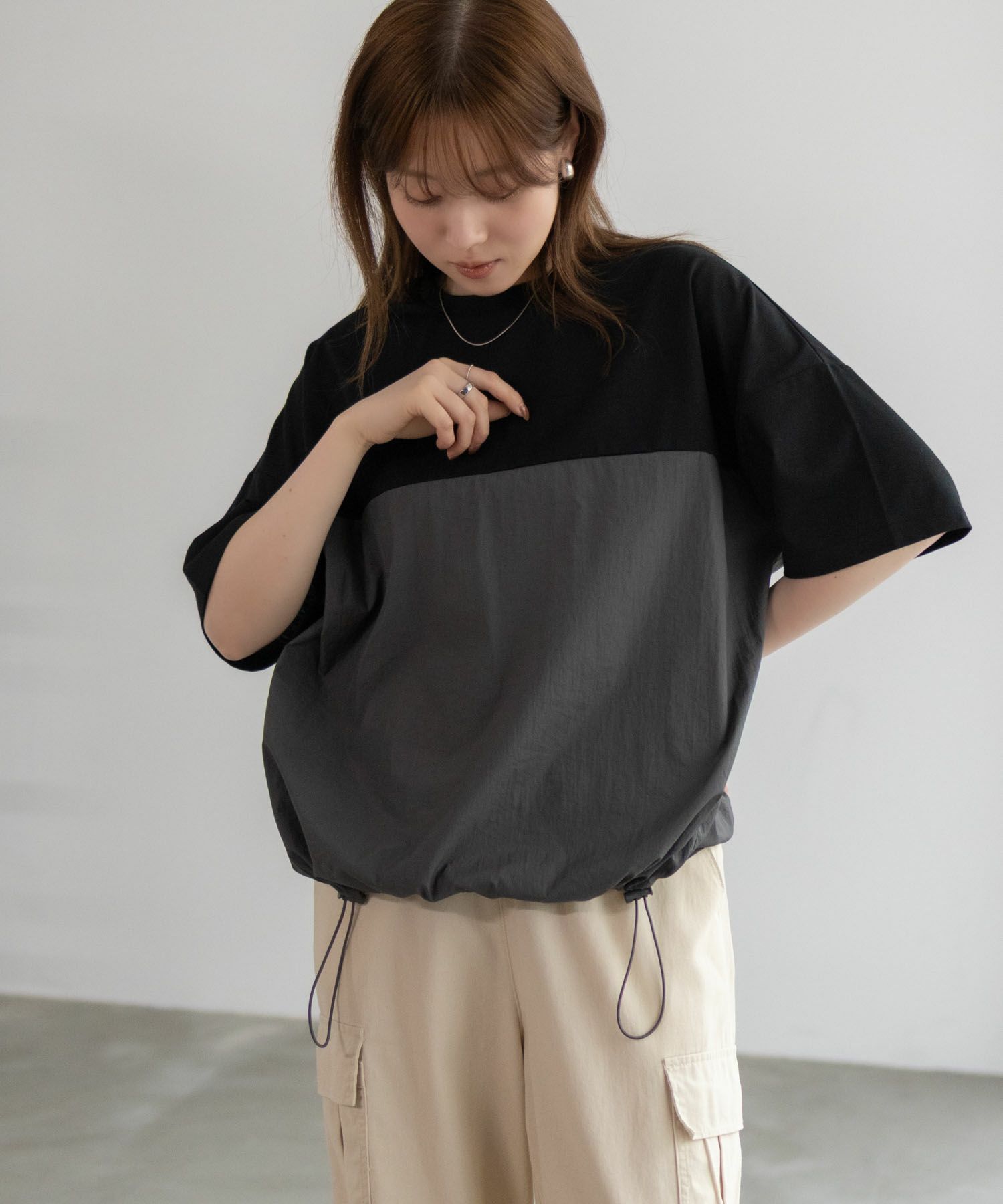 nAvy 切替ドロストプルオーバー レディース ネコポス 対応商品