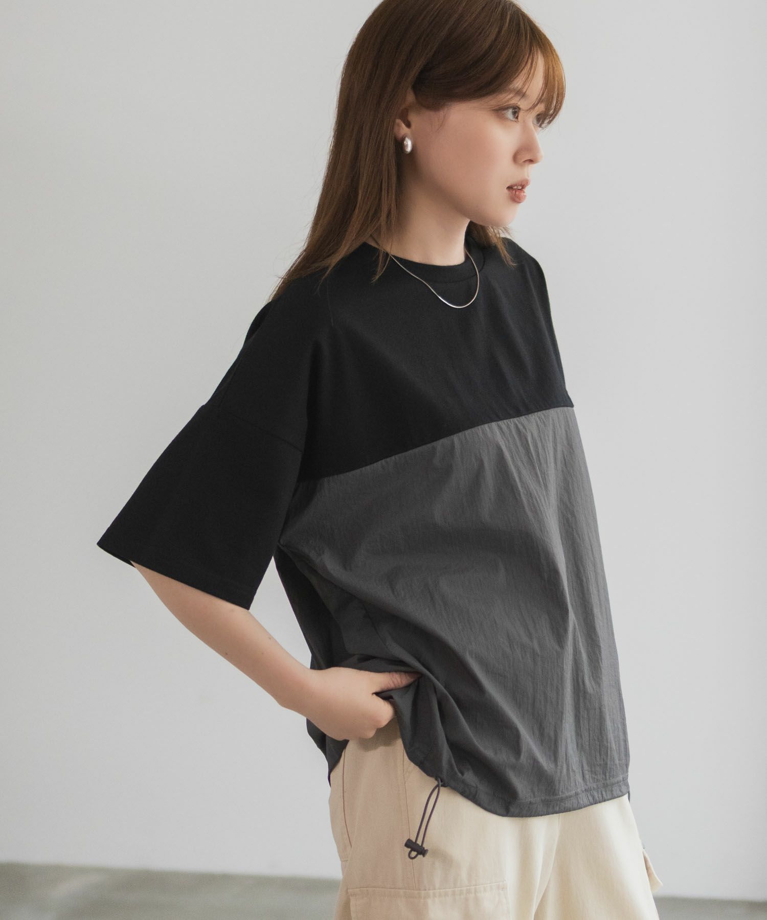 nAvy 切替ドロストプルオーバー レディース ネコポス 対応商品