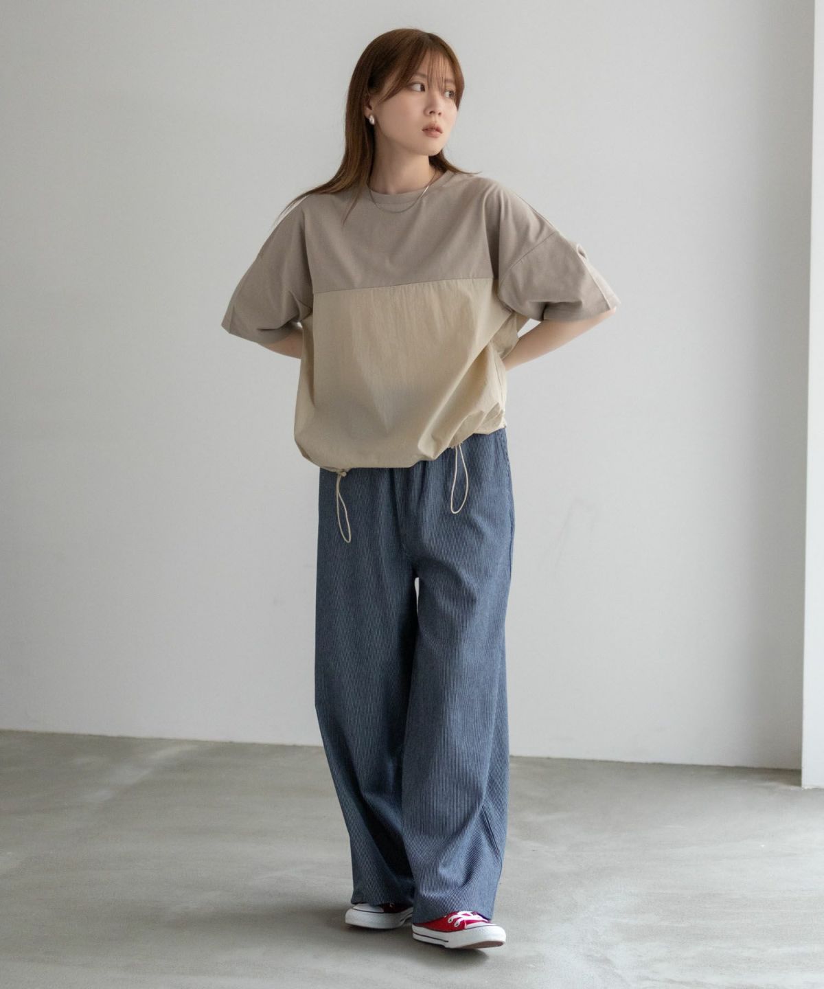 nAvy 切替ドロストプルオーバー レディース ネコポス 対応商品