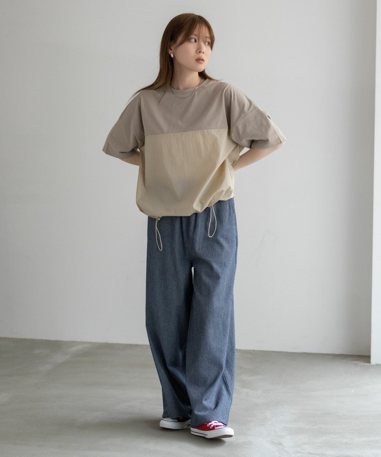 nAvy 切替ドロストプルオーバー レディース ネコポス 対応商品